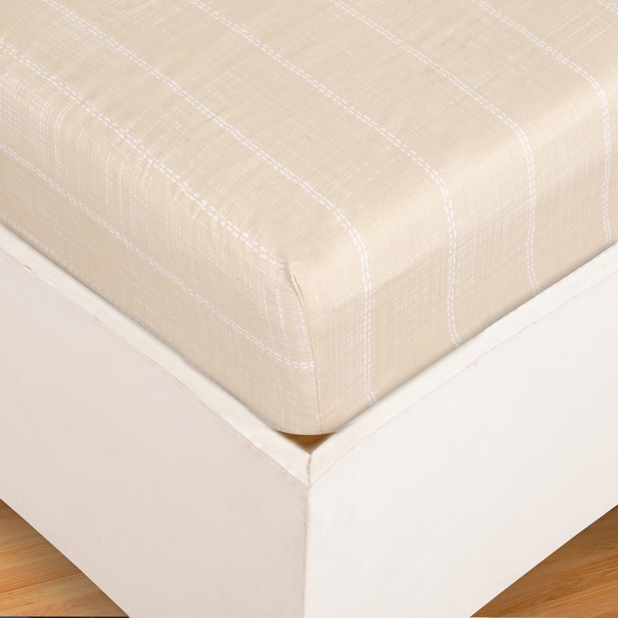 Boutique Chintz Cotton King Size Fitted Sheet - 180x200 cm-hbxhomeware-bedding-fittedsheets-image-3