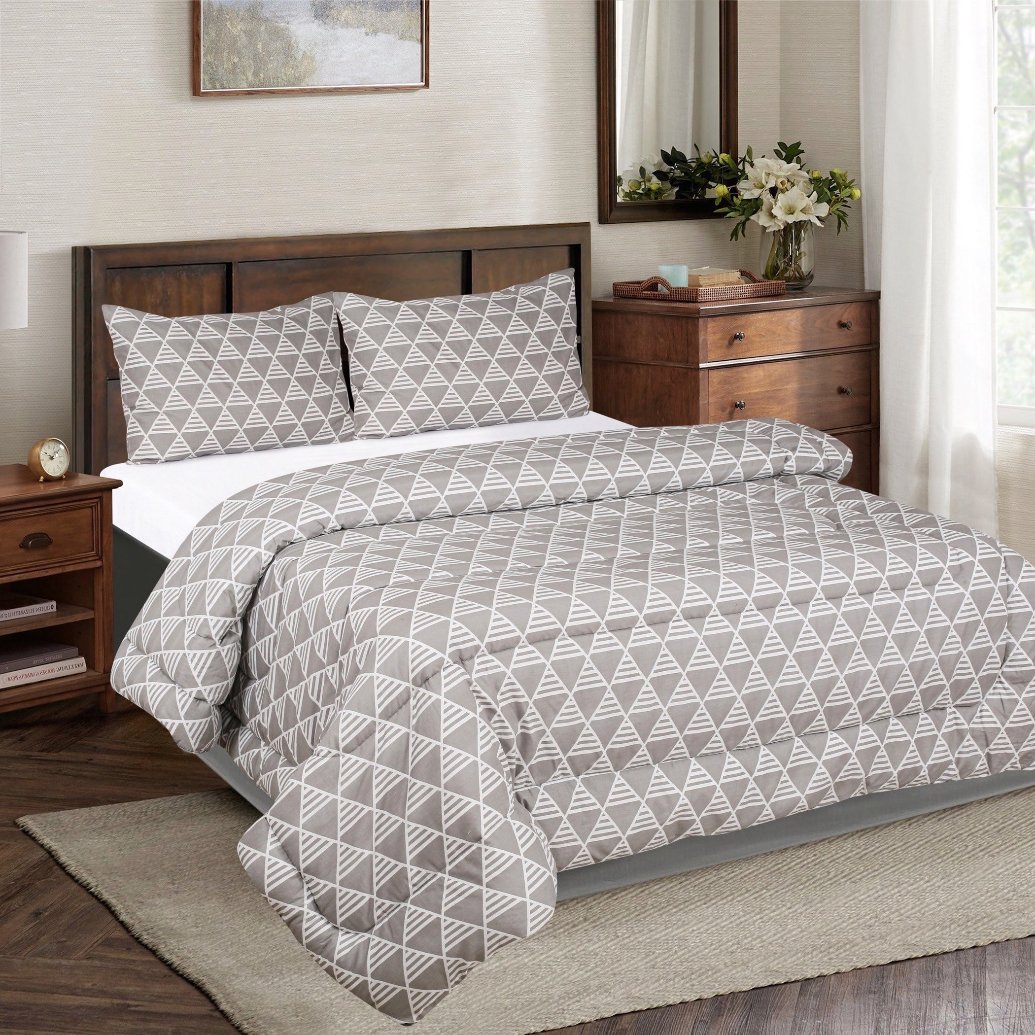 Artdeco Argos Printed Cotton 3-Piece Twin Comforter Set - 160x220 cm-hbxhomeware-hbxdecorandfurnishings-image-1