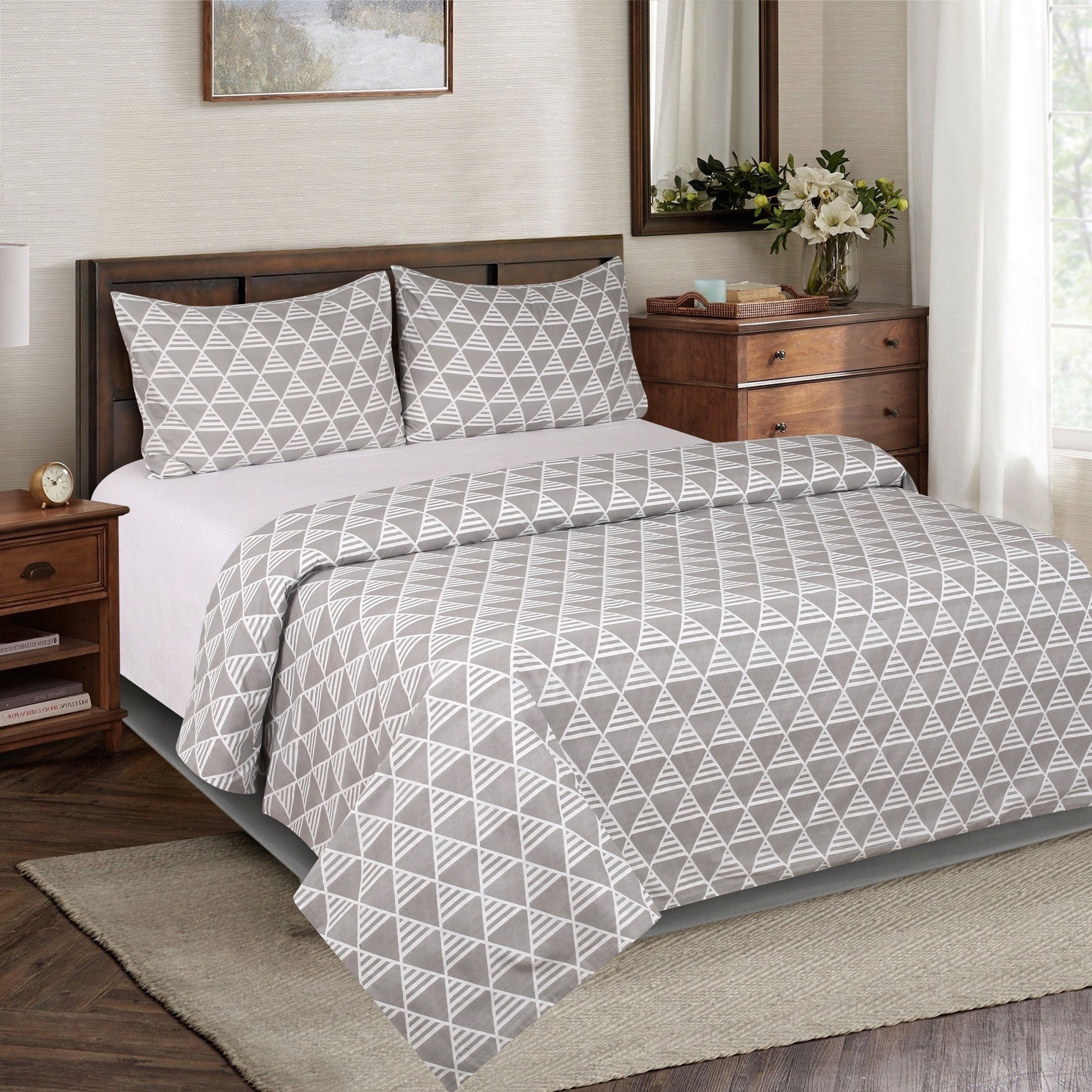 peyton silver quilt cover set