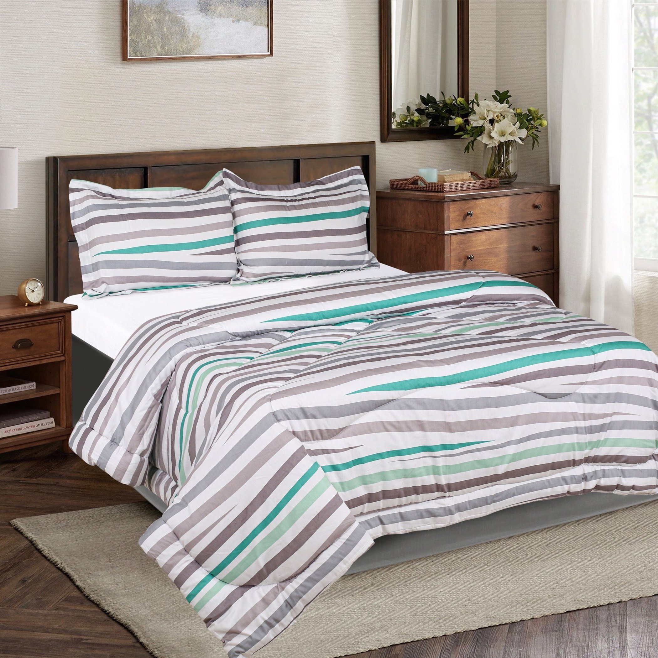طقم لحاف مزدوج قطن 3 قطع من سكاندي آيدن - 160x220 سم-hbxhomeware-hbxdecorandfurnishings-image-1