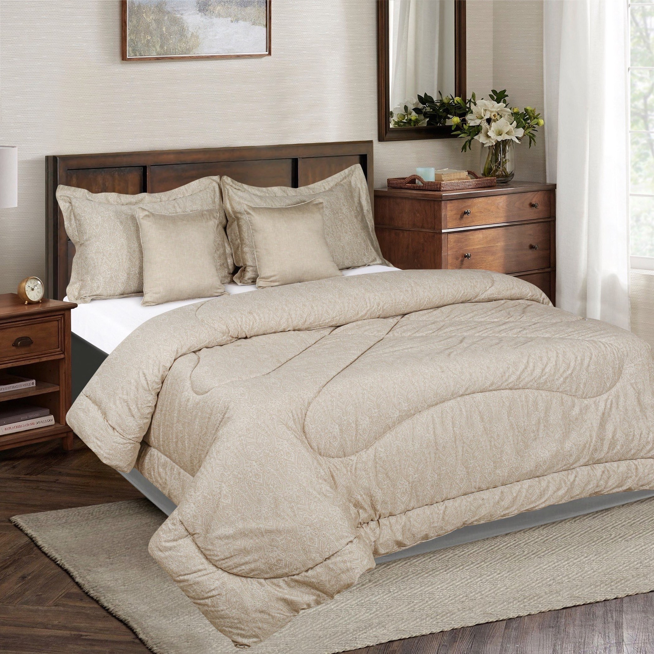 طقم لحاف سوبر كينج 5 قطع من بوتيك كارولاينا - 240x240 سم-hbxhomeware-hbxdecorandfurnishings-image-1