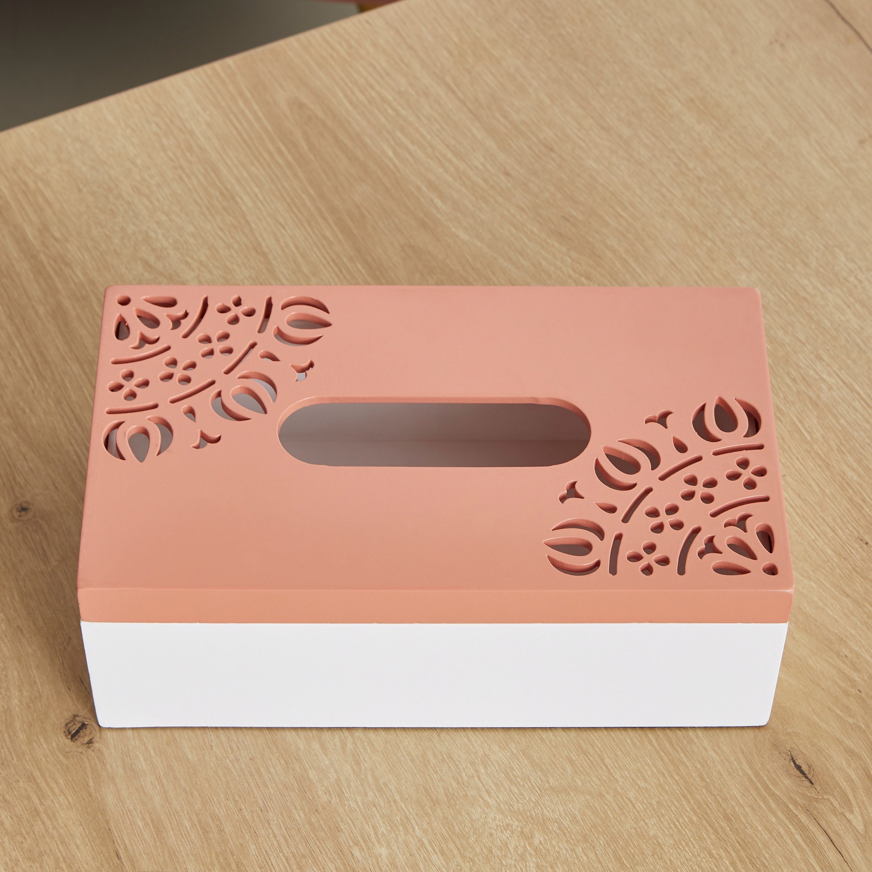 علبة مناديل خشبية مقطعة بالليزر - سيارا-hbxhomeware-bathandlaundry-tissueboxesandcottonjars-image-2