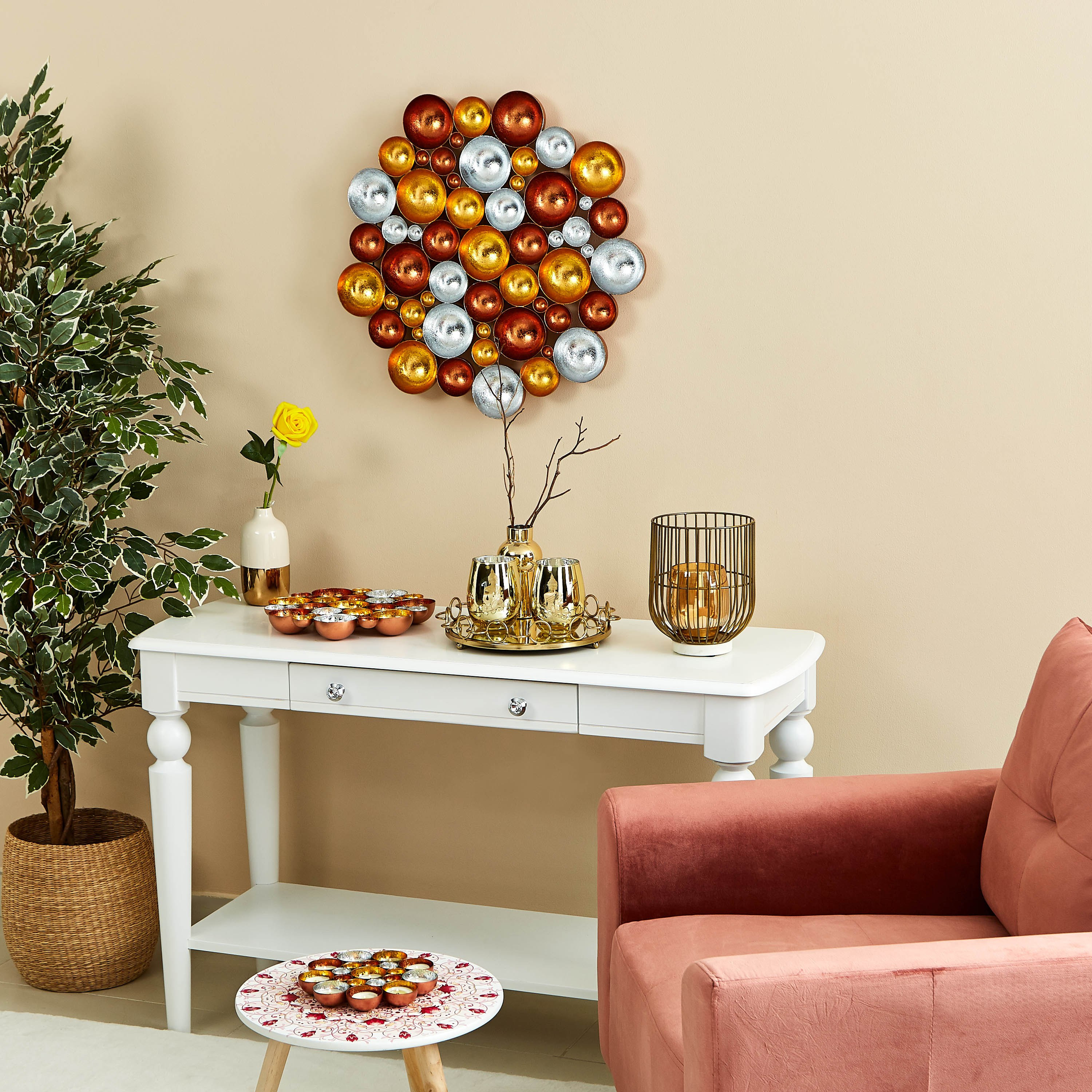 صينية بسياج معدني مستدير وقاعدة مرآة من كوارتز-hbxdecorandfurnishings-homeaccessories-bowls-image-4