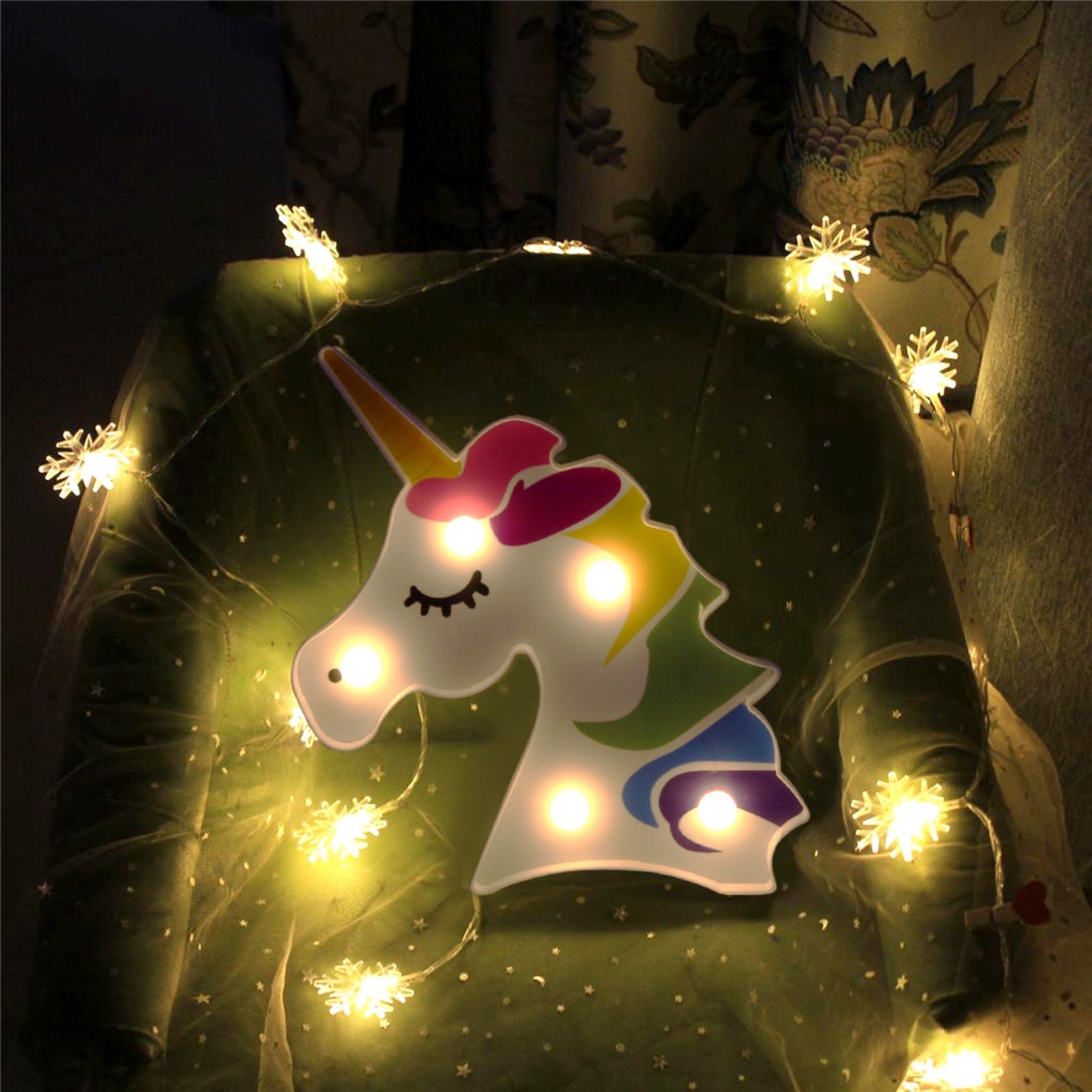 زينة حائط بتصميم يونيكورن وضوء طاولة إل إي دي-hbxhomeware-hbxkidsandyouth-image-1
