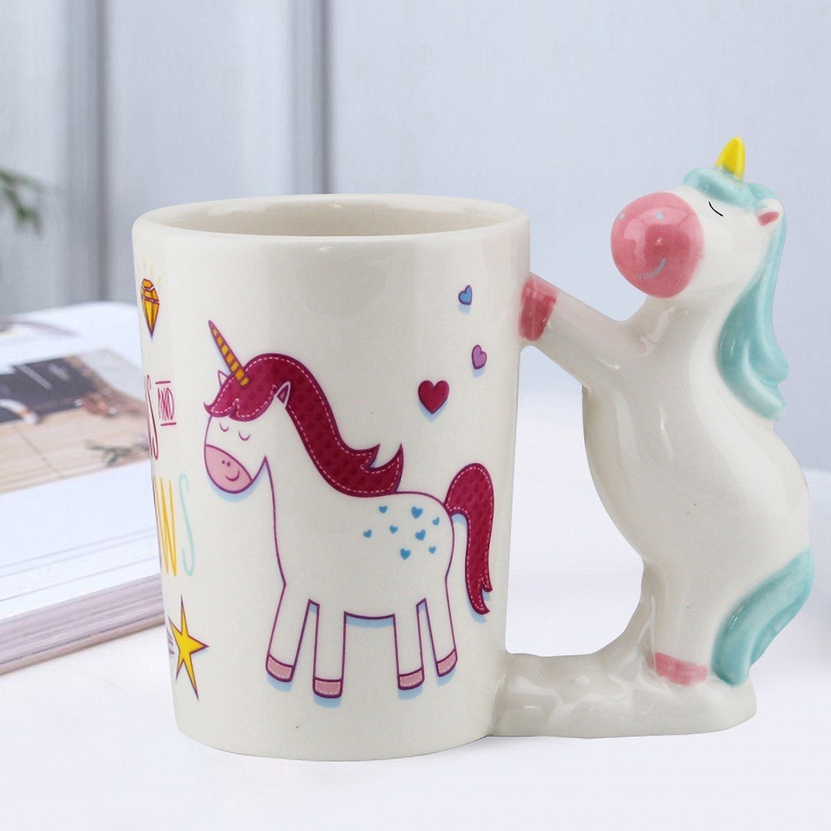 مج بتصميم يونيكورن ومقبص من فانسي-hbxhomeware-hbxkidsandyouth-image-2