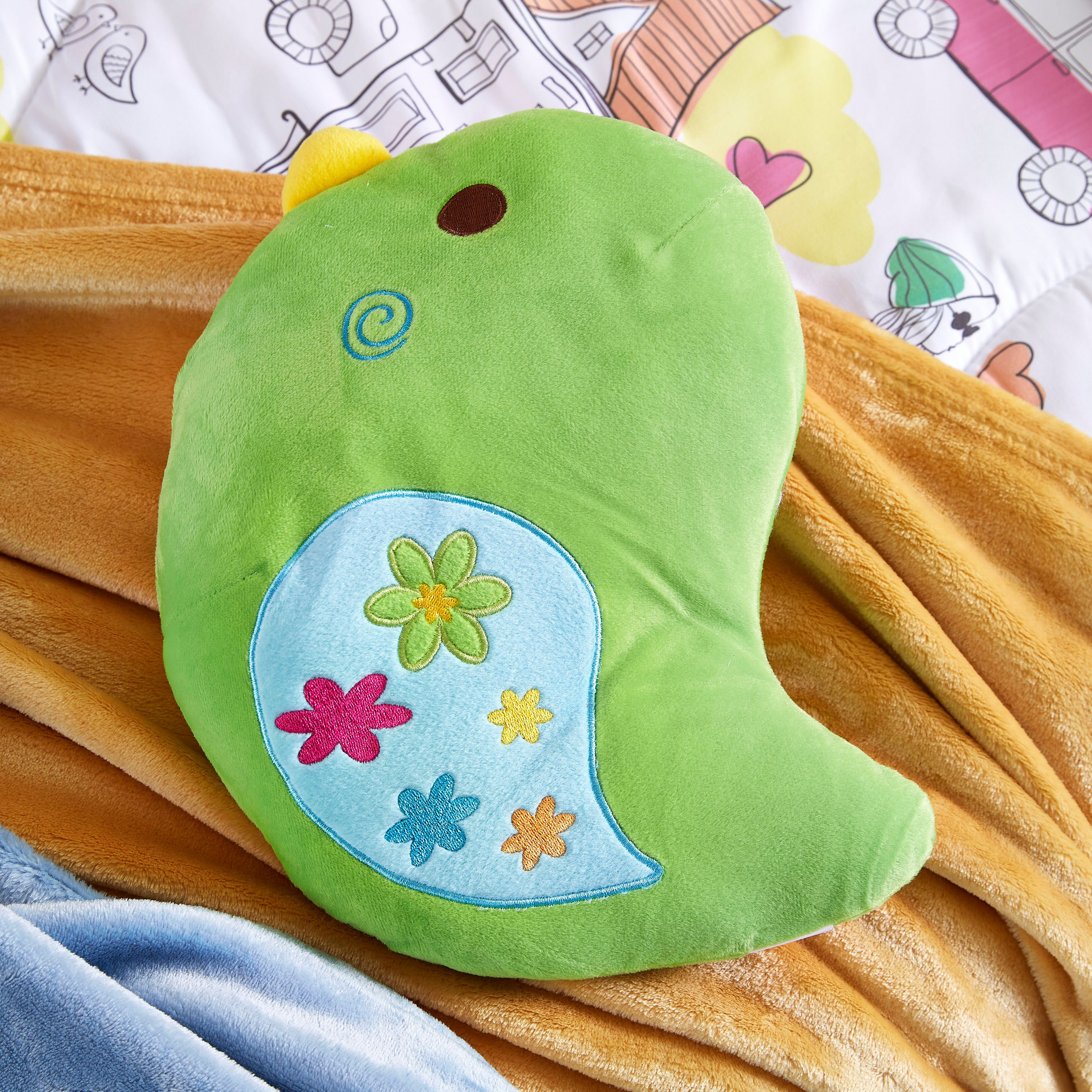وسادة قطيفة على شكل طائر من فن - 37x26 سم-hbxhomeware-hbxkidsandyouth-image-1