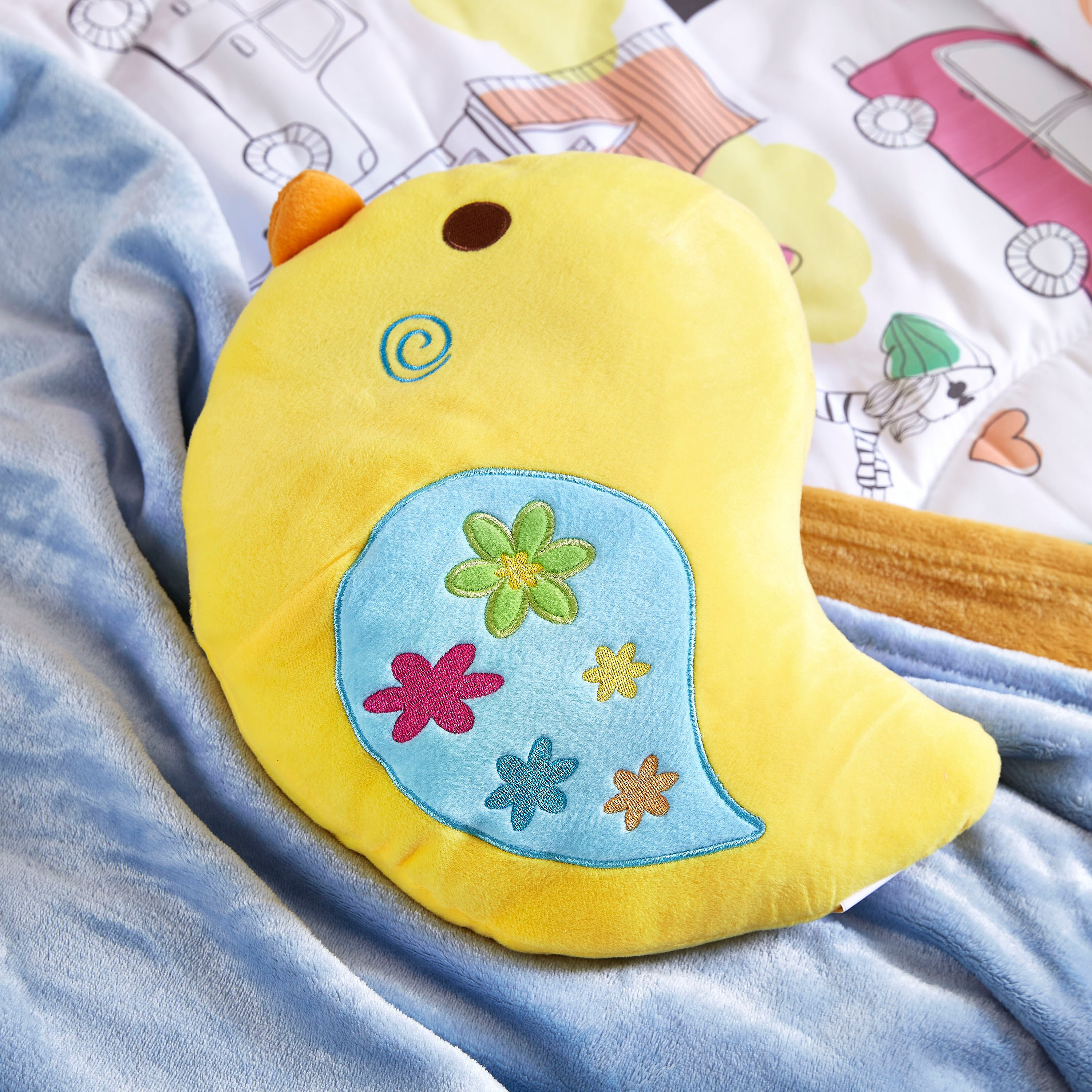 وسادة قطيفة على شكل طائر من فن - 37x26 سم-hbxhomeware-hbxkidsandyouth-image-1