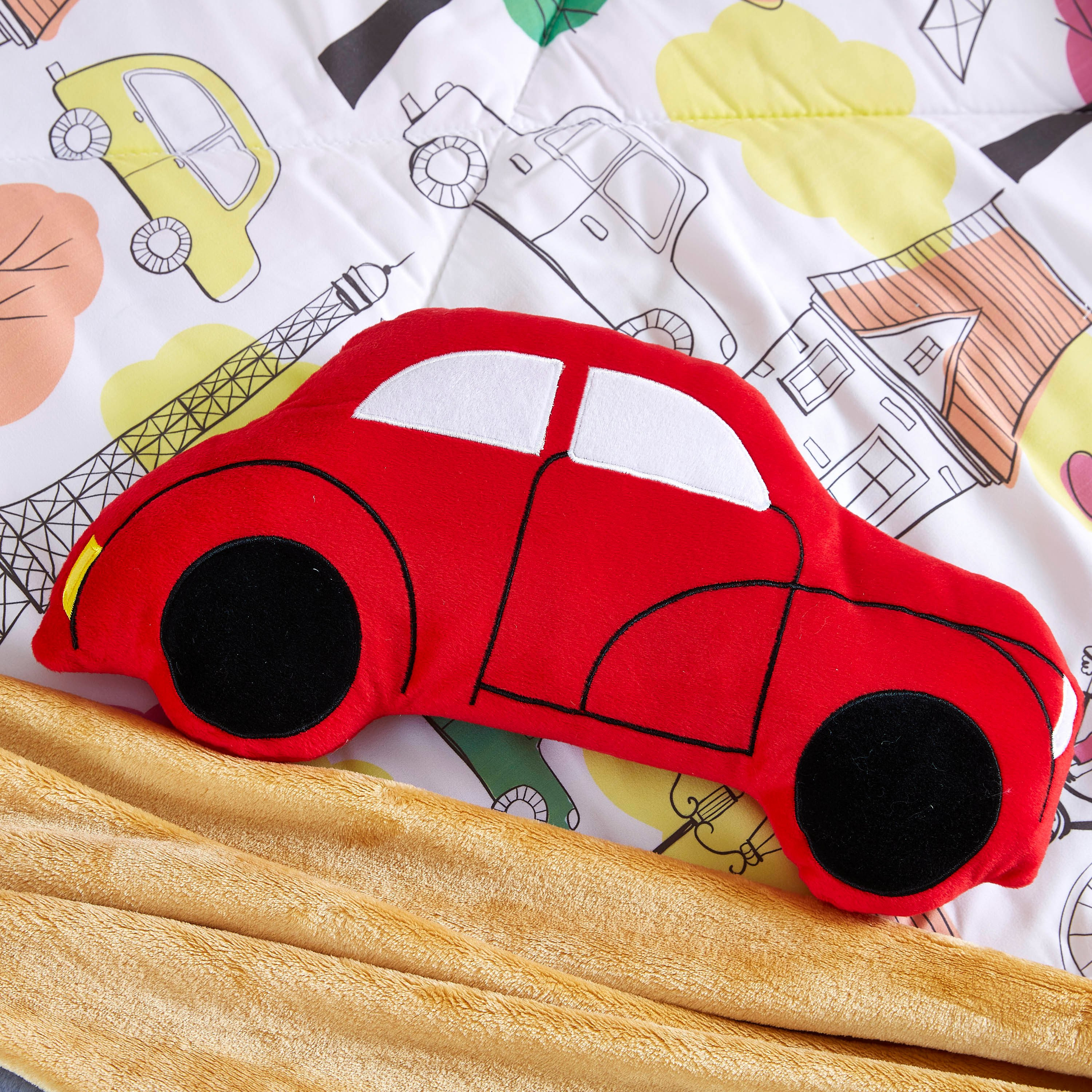 وسادة قطيفة على شكل سيارة مرحة - 42x22 سم-hbxhomeware-hbxkidsandyouth-image-1