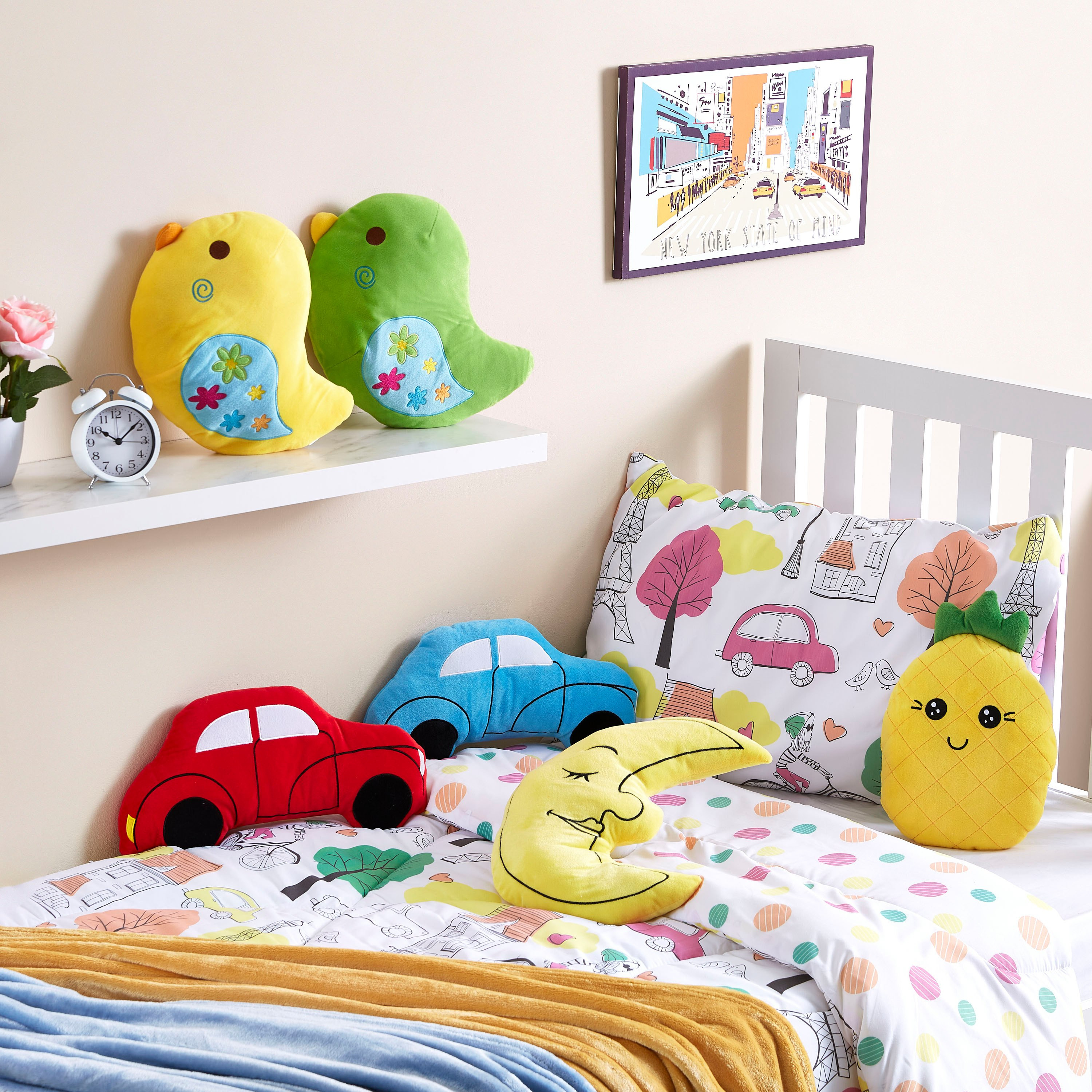 وسادة قطيفة على شكل سيارة مرحة - 42x22 سم-hbxhomeware-hbxkidsandyouth-image-3