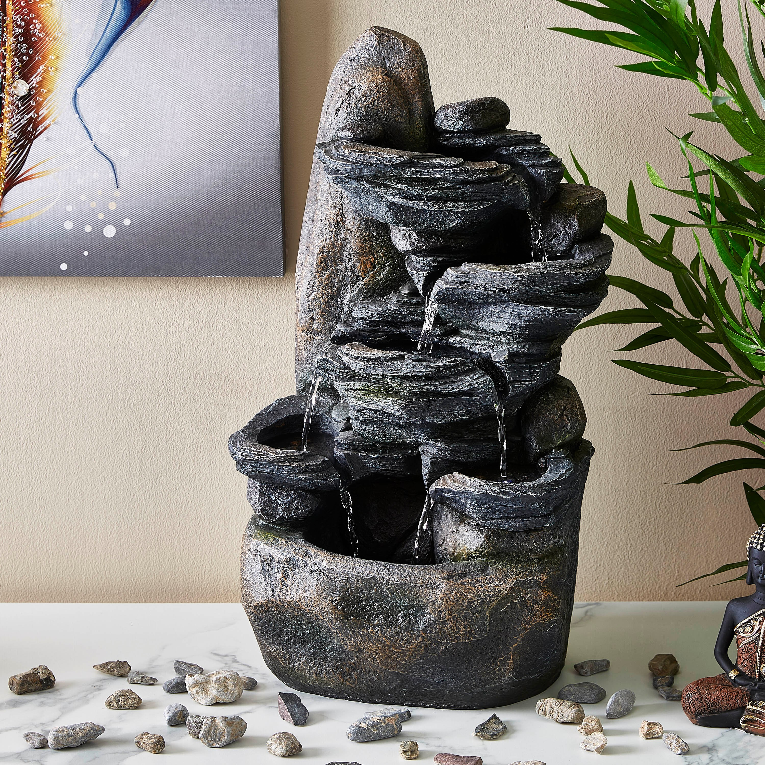 نافورة مع 3 أضواء رأسية - أمادور-hbxhomeware-gardenandoutdoor-outdoorfountain-image-1