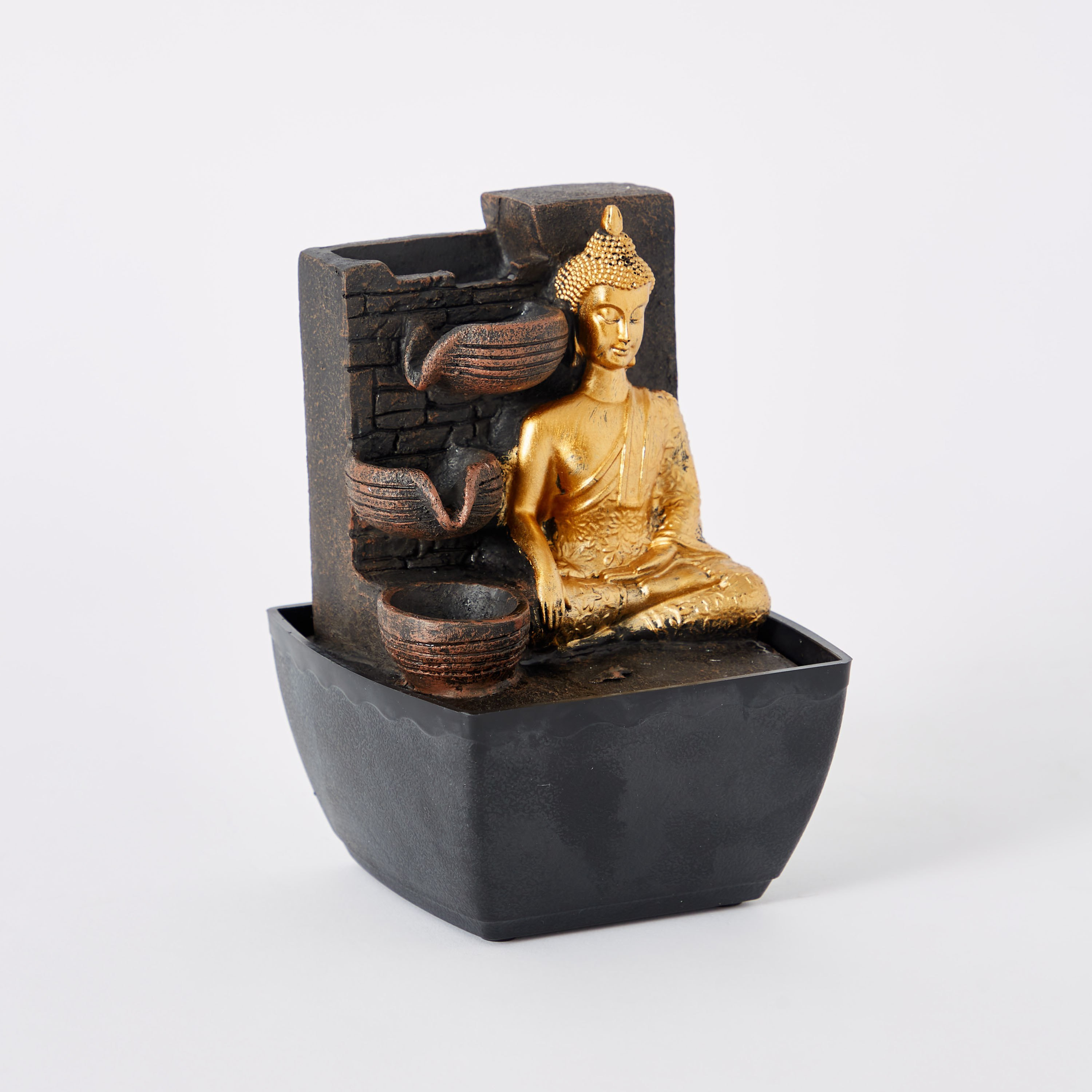Mini Buddha Fountain with Yellow Light - 13x12x18 cm-PROMO_HB_AE_B1G1_250925-image-5