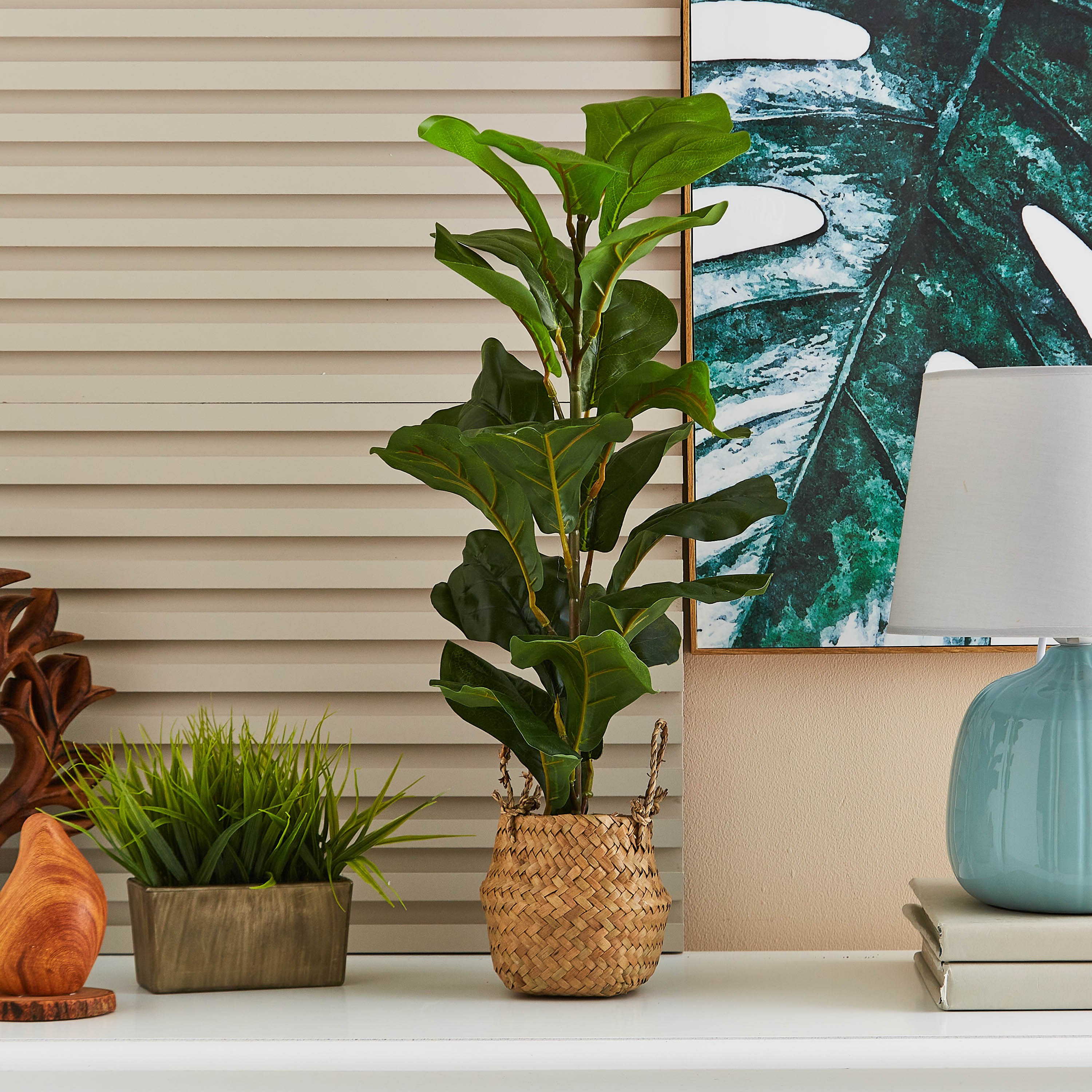 عشب زينة مع مزهرية من إيدينك - 20 سم-hbxdecorandfurnishings-homeaccessories-artificialflowersandplants-image-3