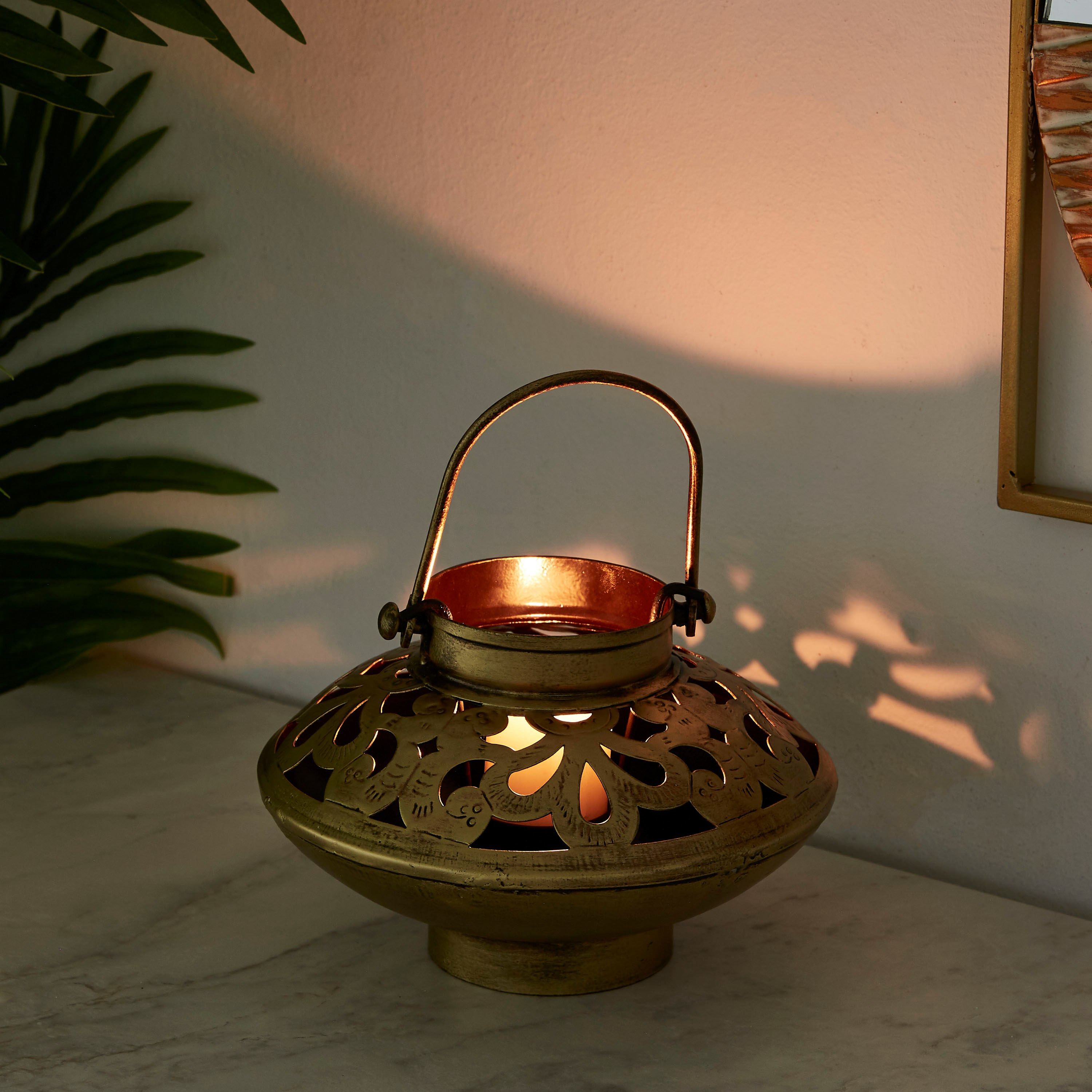 حامل شموع صغيرة معدني ديسك مع مقبض من إيبيزا-hbxlivingroom-decorandaccessories-candleholders-image-2