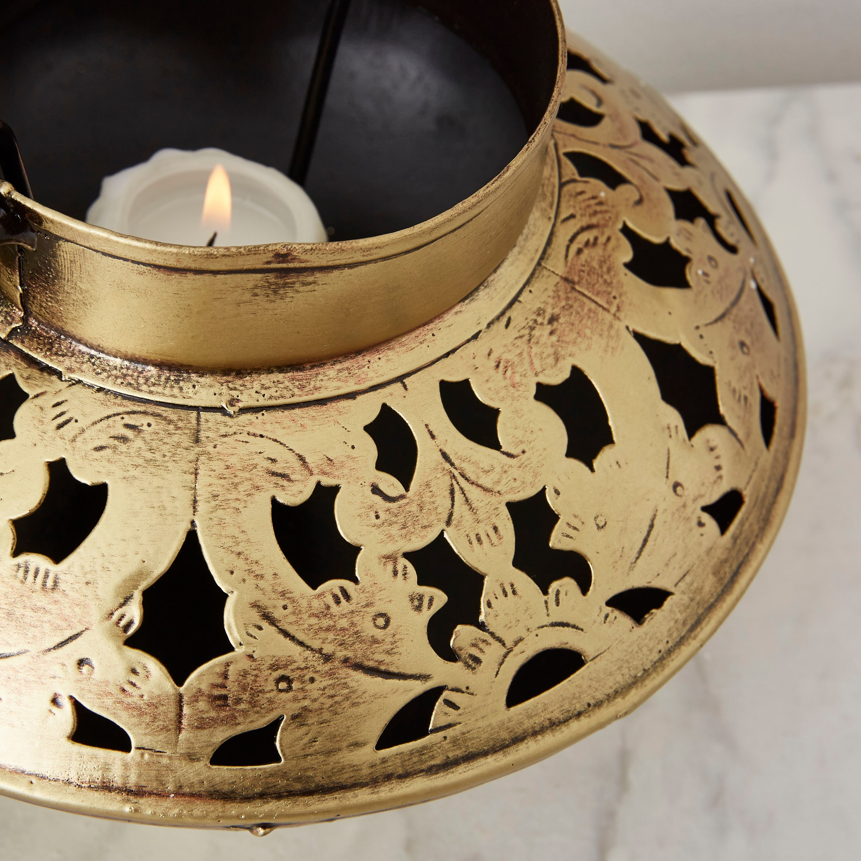 حامل شموع صغيرة معدني ديسك مع مقبض من إيبيزا-hbxlivingroom-decorandaccessories-candleholders-image-3