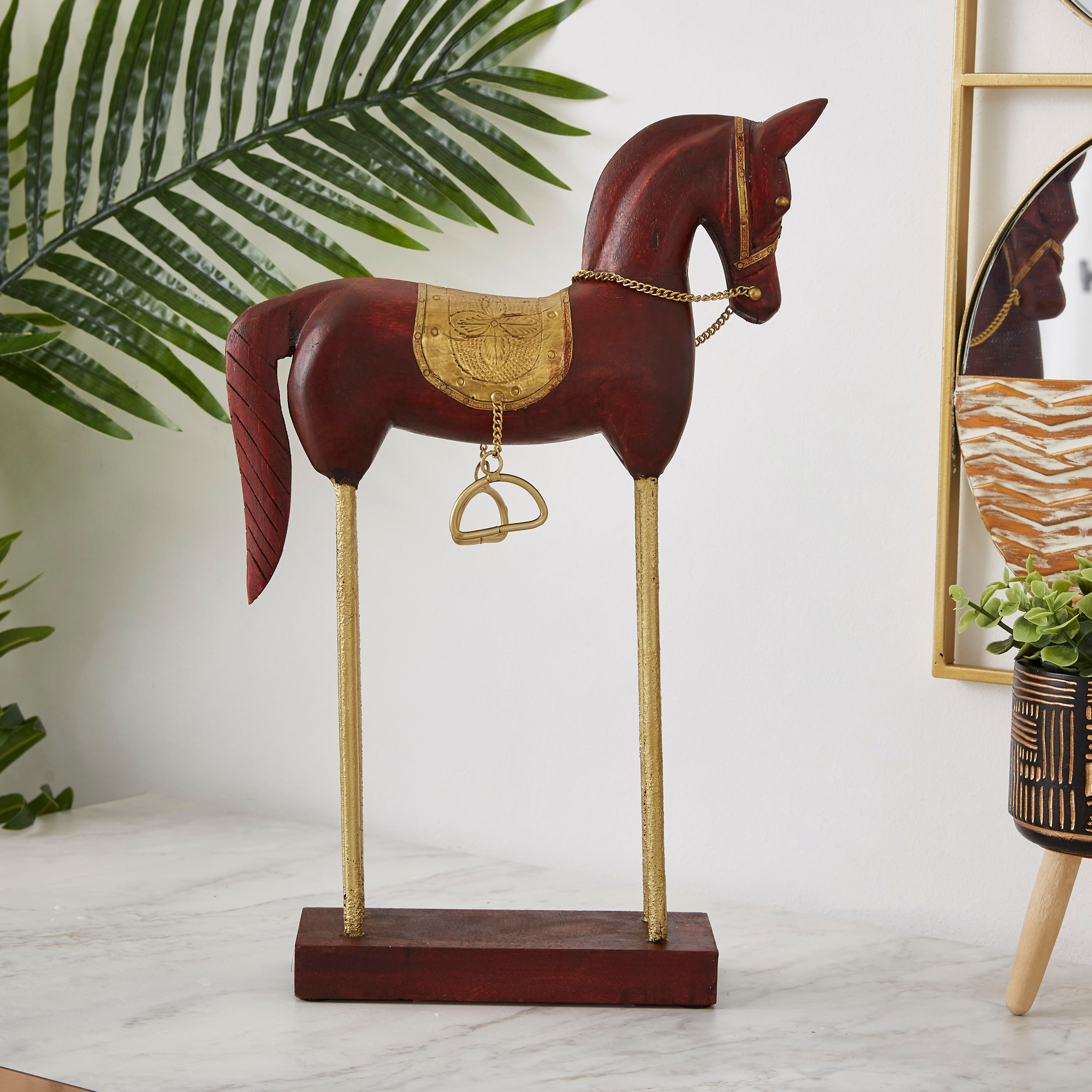 حصان خشبي بزخارف ميتالك من إيبيزا-hbxhomeware-homedecor-figurinesandornaments-image-1