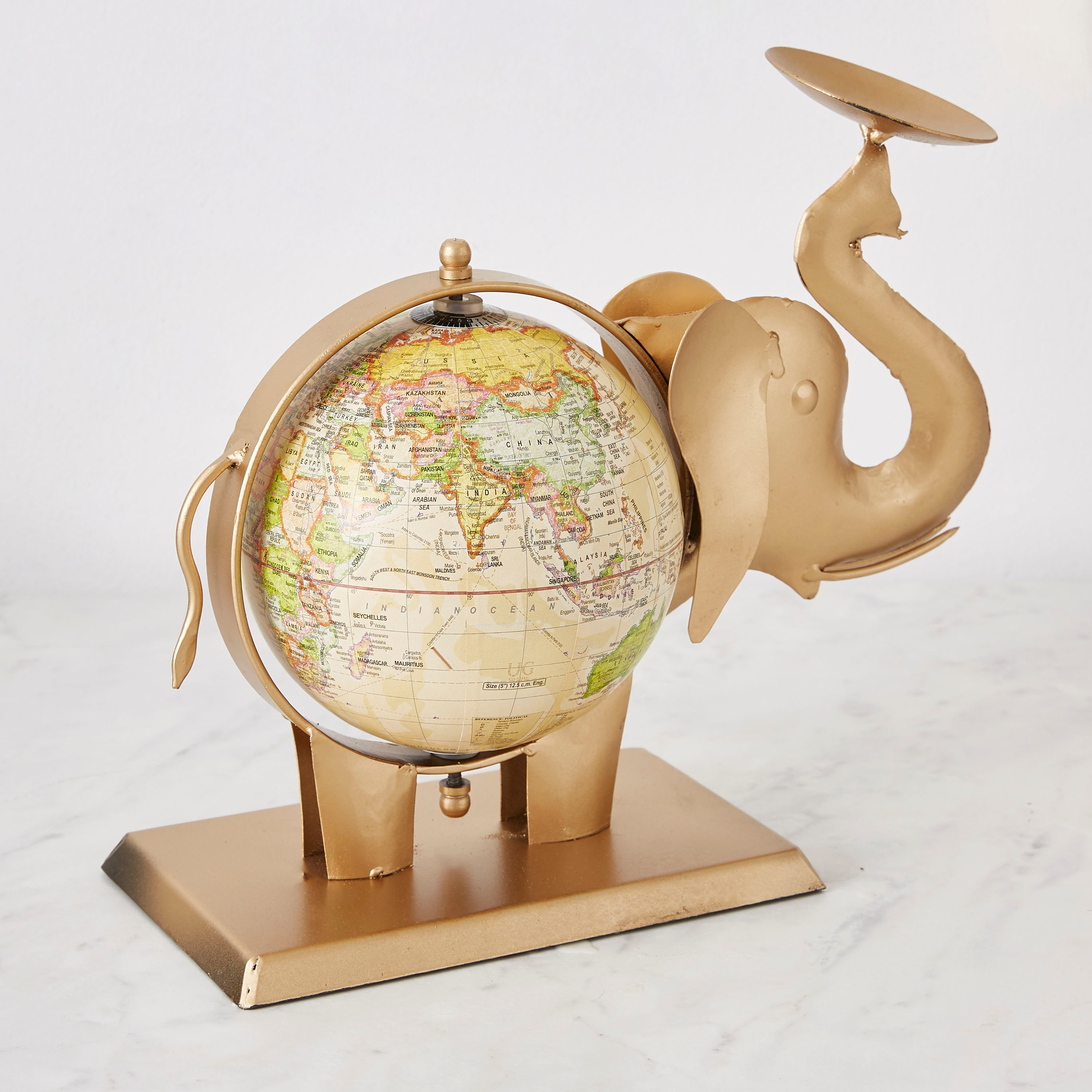 حامل شموع صغيرة معدني فيل مع كرة أرضية من إيبيزا-hbxhomeware-homedecor-figurinesandornaments-image-1