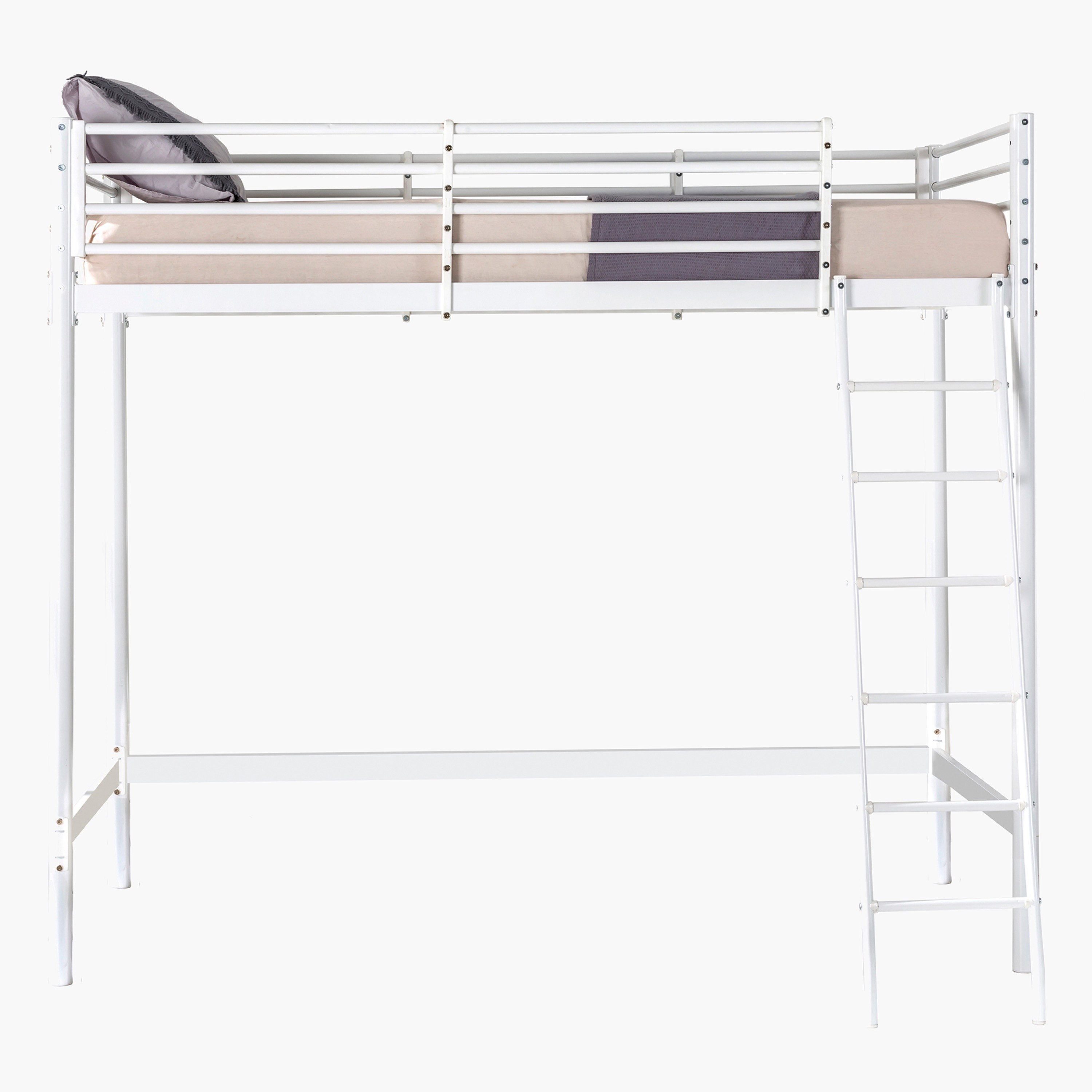 سرير مرتفع معدني فردي من فانيلا جاسبر - 90x200 سم-hbxkidsandyouth-bedsandbedsets-bunkbeds-single-image-2