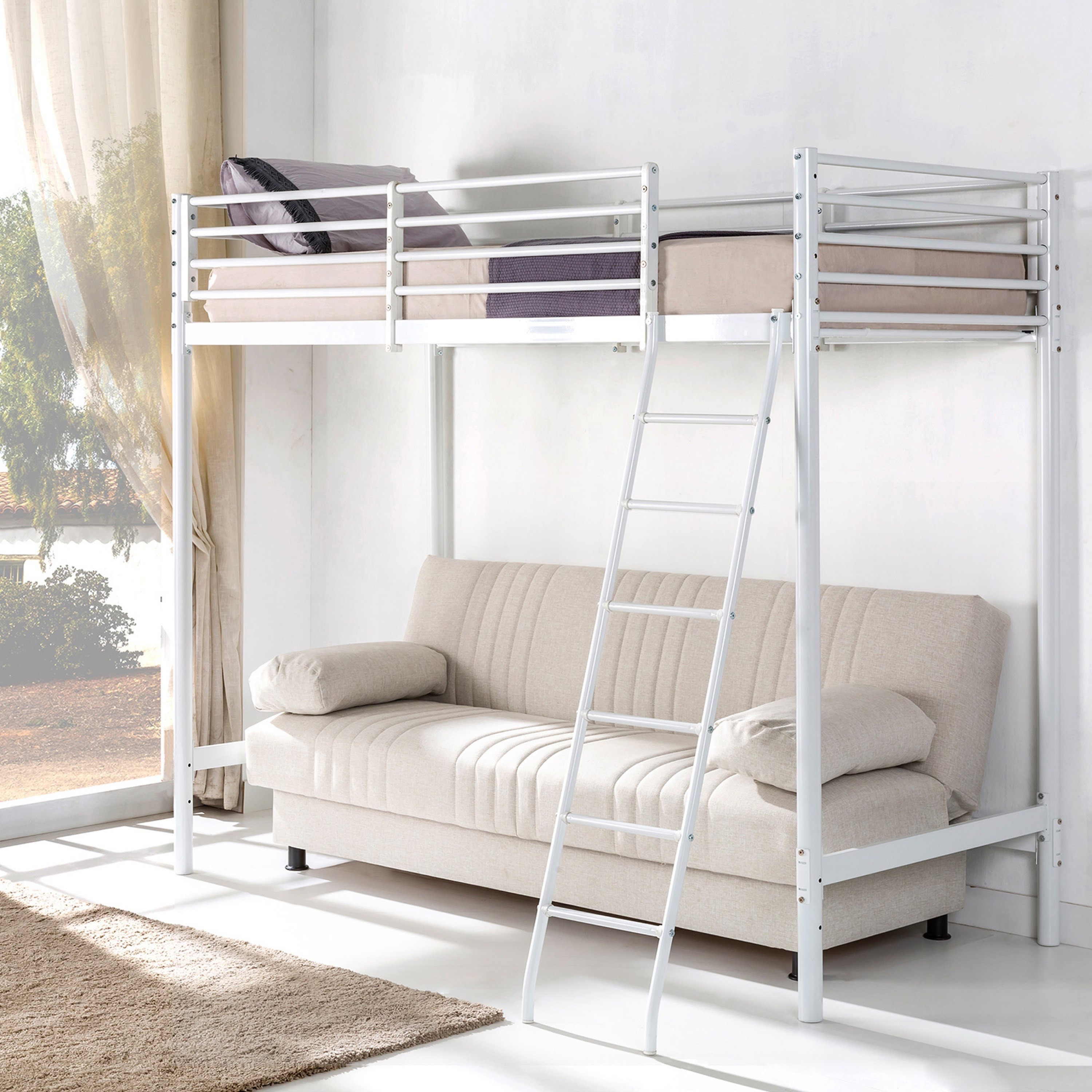 سرير مرتفع معدني فردي من فانيلا جاسبر - 90x200 سم-hbxkidsandyouth-bedsandbedsets-bunkbeds-single-image-5