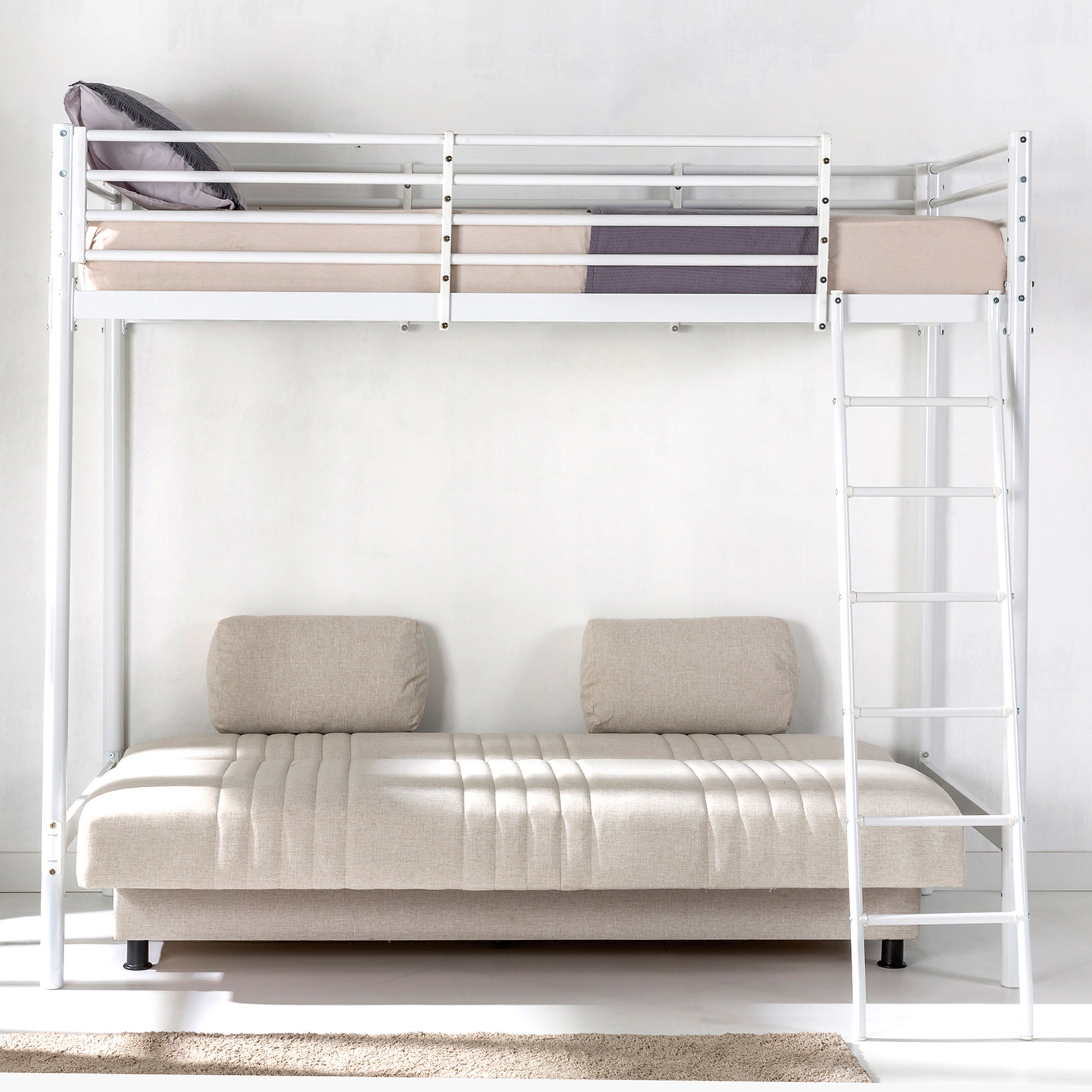 سرير مرتفع معدني فردي من فانيلا جاسبر - 90x200 سم-hbxkidsandyouth-bedsandbedsets-bunkbeds-single-image-7