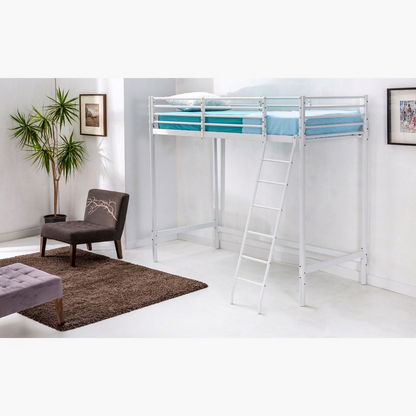 Vanilla Jasper Single Metal Loft Bed - 90x200 cms