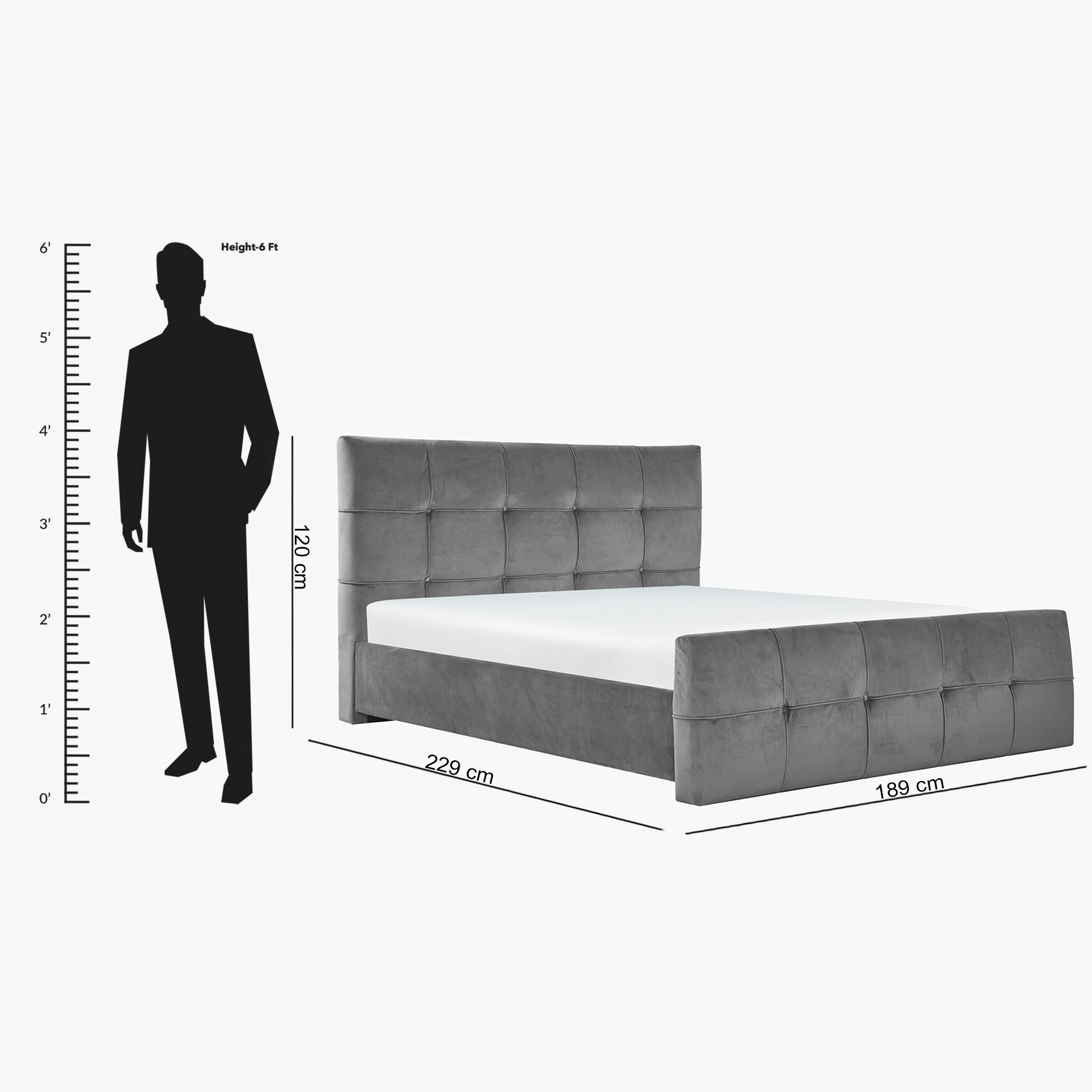سرير كينج منجد من ميراج - 180x200 سم-hbxfurniture-bedsandbedsets-upholsteredbeds-king-image-9