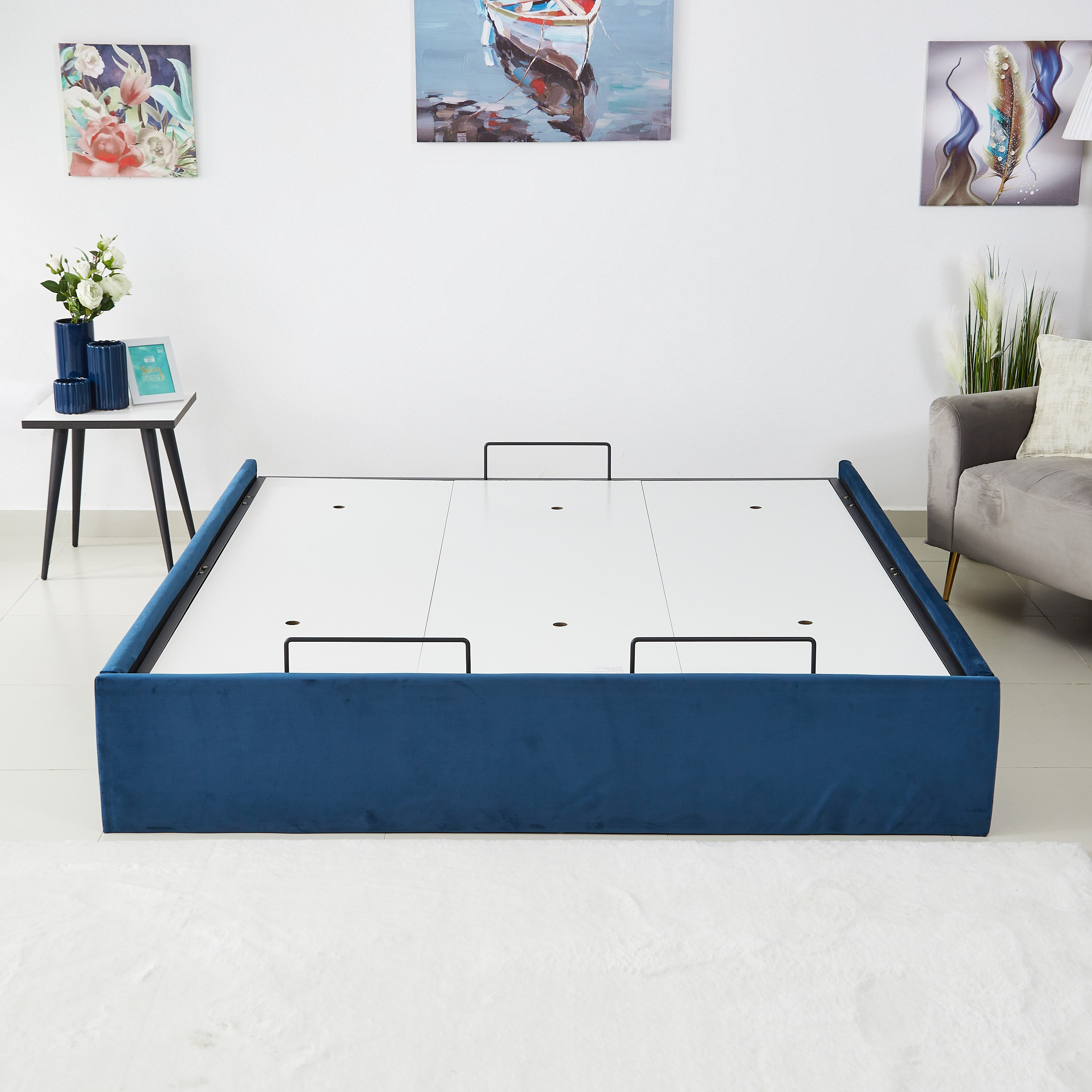 قاعدة كينج منجدة بمساحة تخزين هيدروليك من تايلور - 180x200 سم-hbxfurniture-bedsandbedsets-beds-image-3