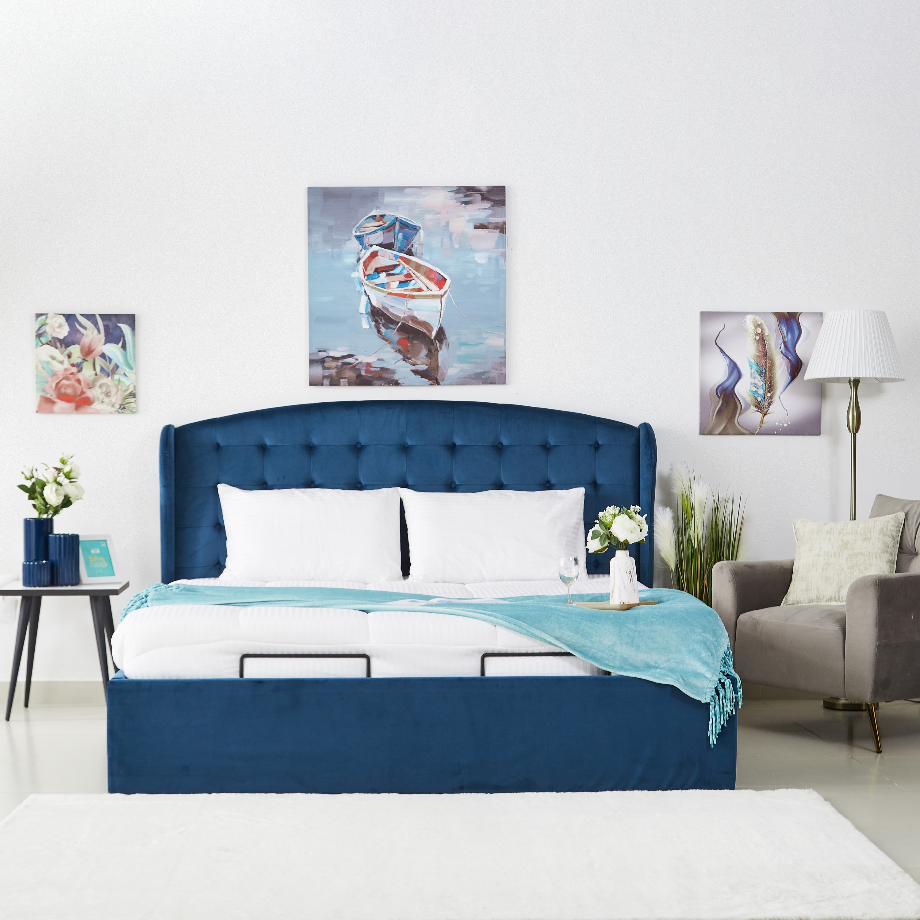 قاعدة كينج منجدة بمساحة تخزين هيدروليك من تايلور - 180x200 سم-hbxfurniture-bedsandbedsets-beds-image-7