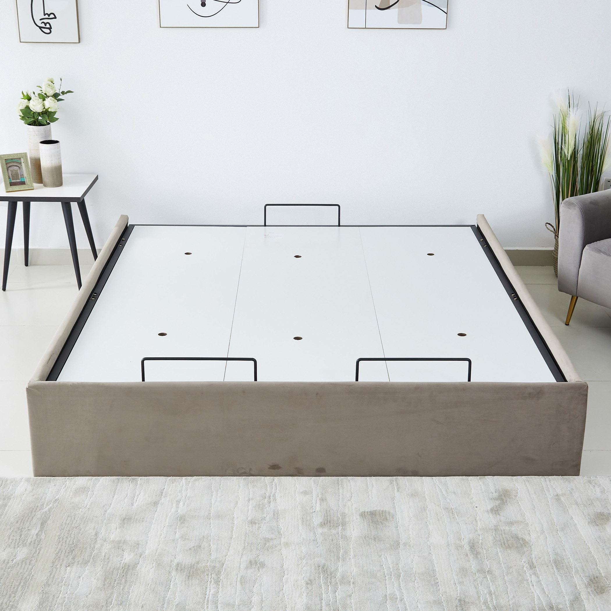 Taylor Hydraulic Storage Upholstered King Base - 180x200 cm-hbxfurniture-bedsandbedsets-beds-image-1