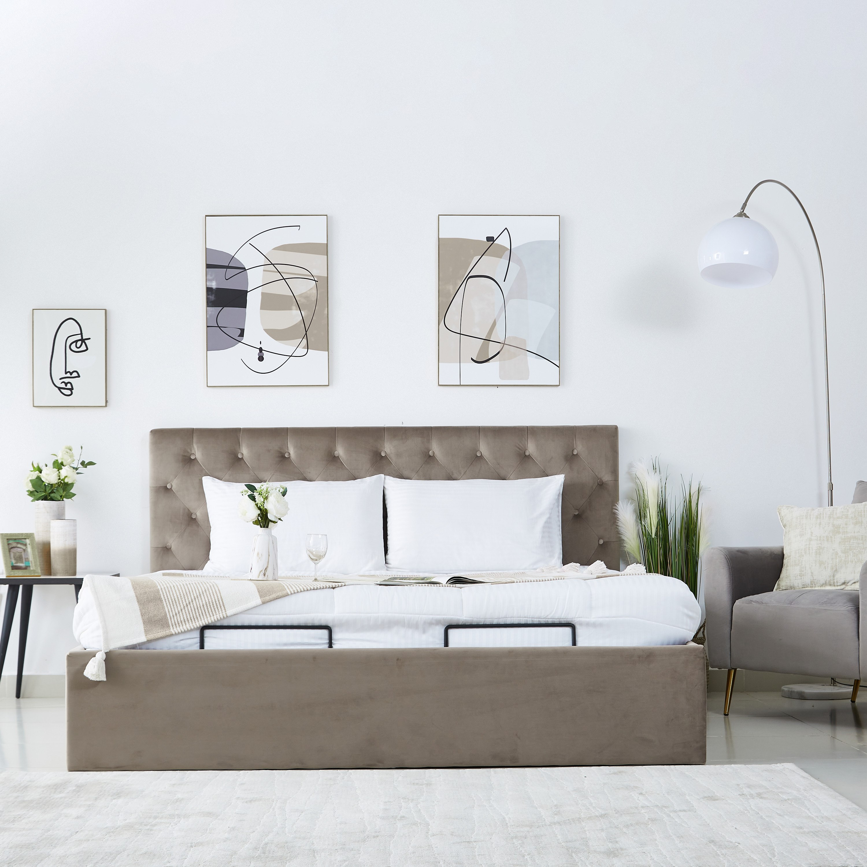 Taylor Hydraulic Storage Upholstered King Base - 180x200 cm-hbxfurniture-bedsandbedsets-beds-image-2