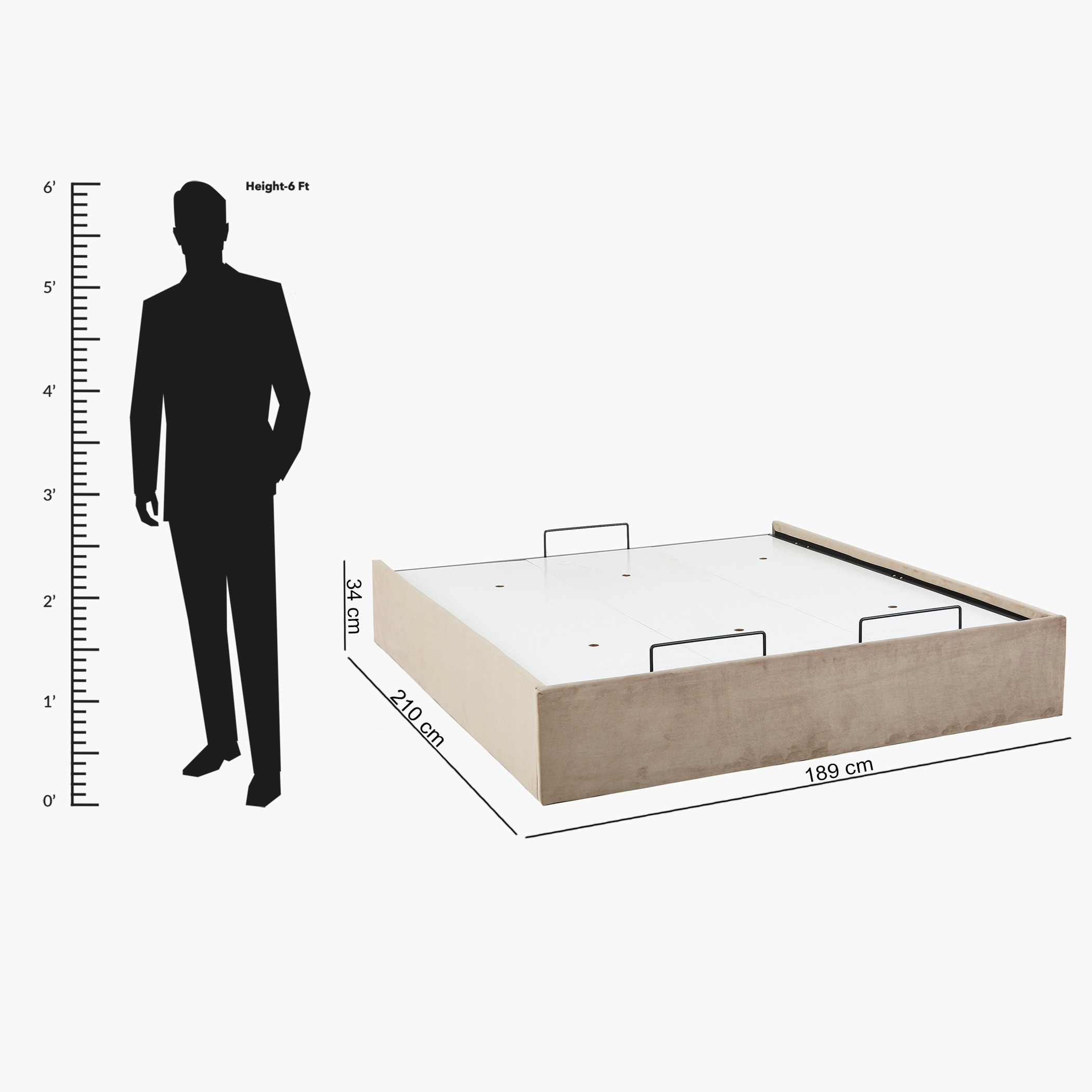 Taylor Hydraulic Storage Upholstered King Base - 180x200 cm-hbxfurniture-bedsandbedsets-beds-image-14