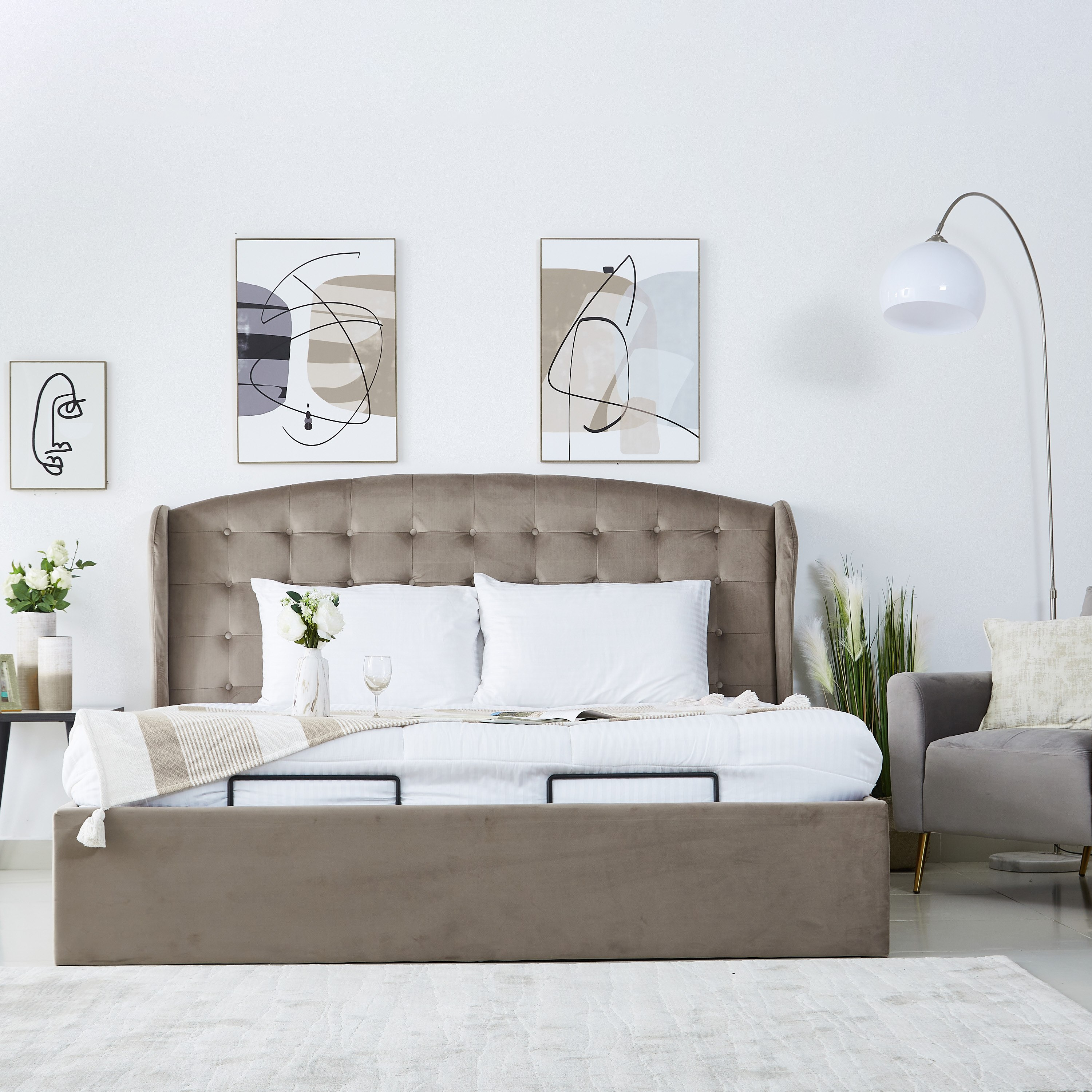 Taylor Hydraulic Storage Upholstered King Base - 180x200 cm-hbxfurniture-bedsandbedsets-beds-image-11
