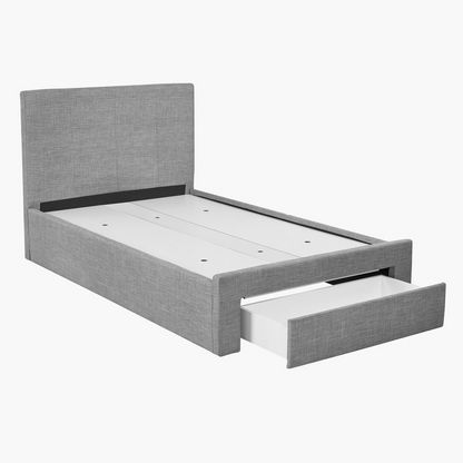 Halmstad Twin Upholstered Bed with Drawer - 120x200 cms