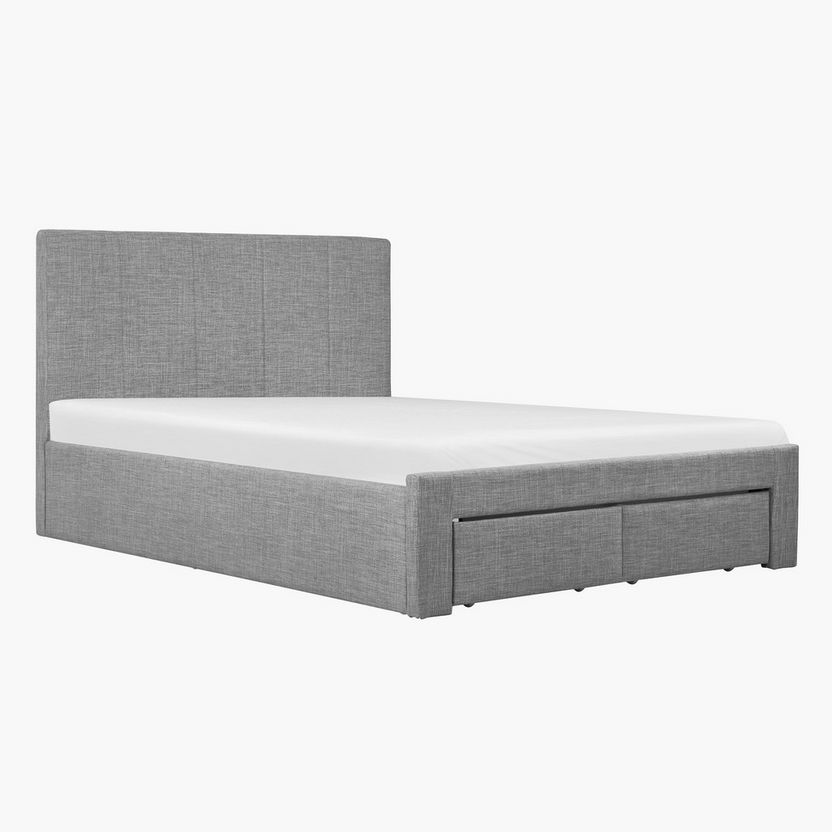 Halmstad Upholstered Queen Bed with 2 Drawers - 150x200 cm-Beds-image-1