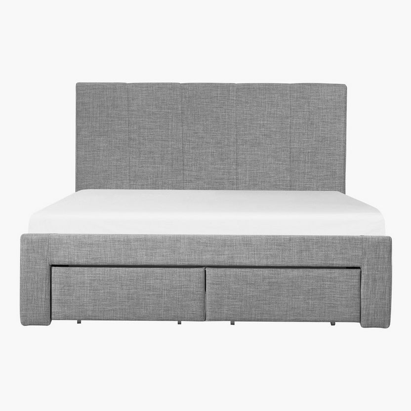 Halmstad Upholstered Queen Bed with 2 Drawers - 150x200 cm-Beds-image-2