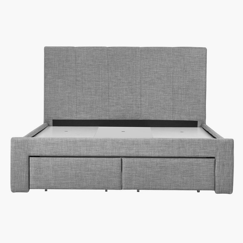 Halmstad Upholstered Queen Bed with 2 Drawers - 150x200 cm-Beds-image-3