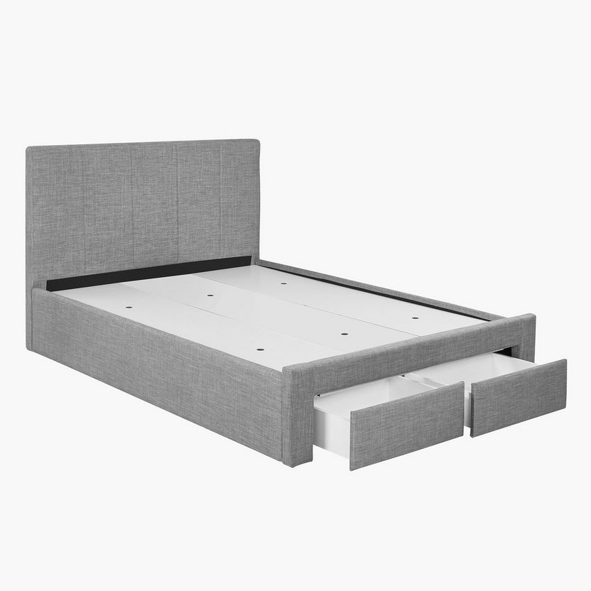 Halmstad Upholstered Queen Bed with 2 Drawers - 150x200 cm-Beds-image-5