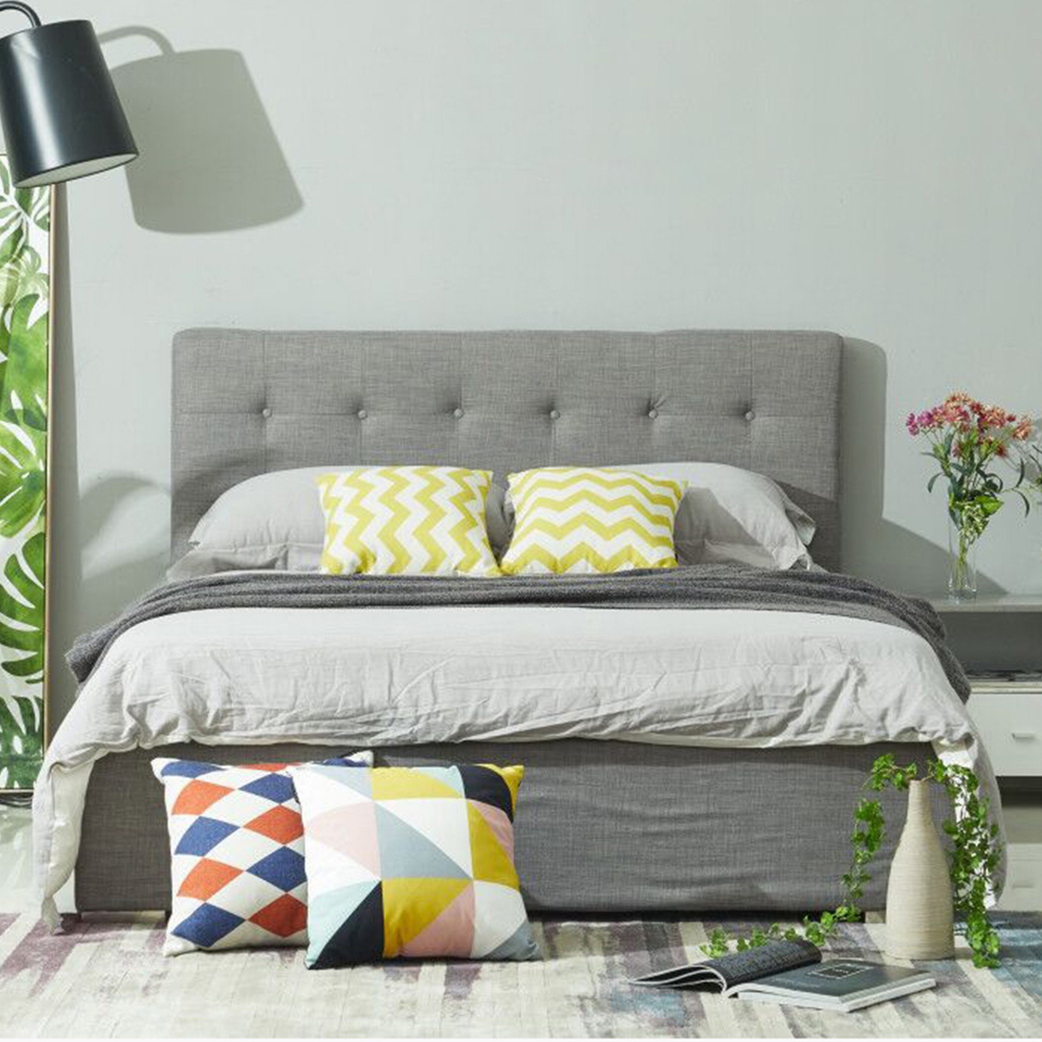 سرير كوين منجد - أوكلاند من موڤو - 150x200 سم-hbxbedroom-bedsandbedsets-beds-queen-image-1