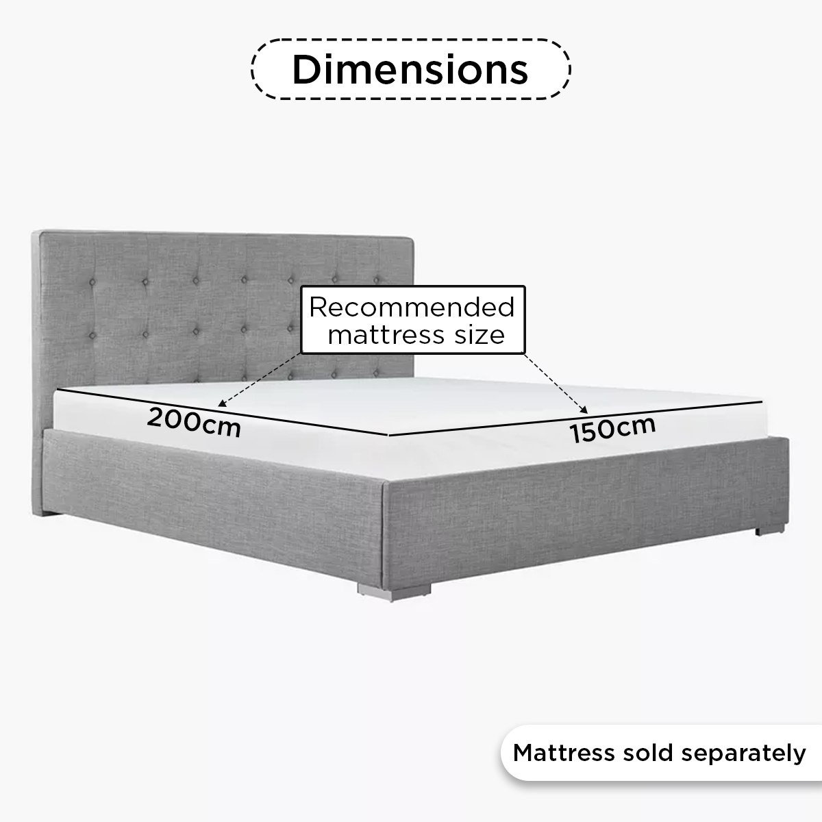 سرير كوين منجد - أوكلاند من موڤو - 150x200 سم-hbxbedroom-bedsandbedsets-beds-queen-image-4
