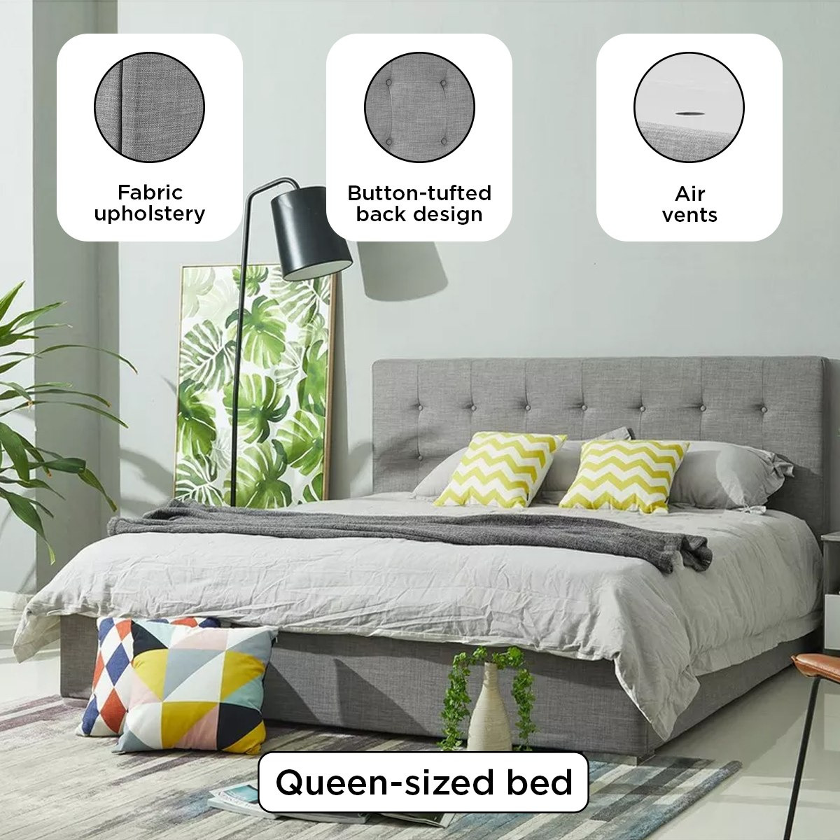 سرير كوين منجد - أوكلاند من موڤو - 150x200 سم-hbxbedroom-bedsandbedsets-beds-queen-image-5
