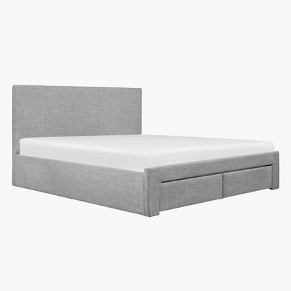 Halmstad King Upholstered Bed with 2 Drawers - 180x200 cm-Beds-image-1