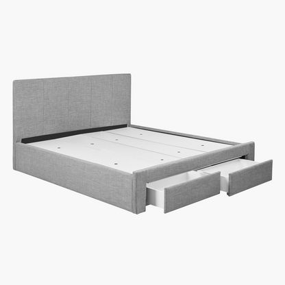Halmstad King Upholstered Bed with 2 Drawers - 180x200 cm-Beds-image-5
