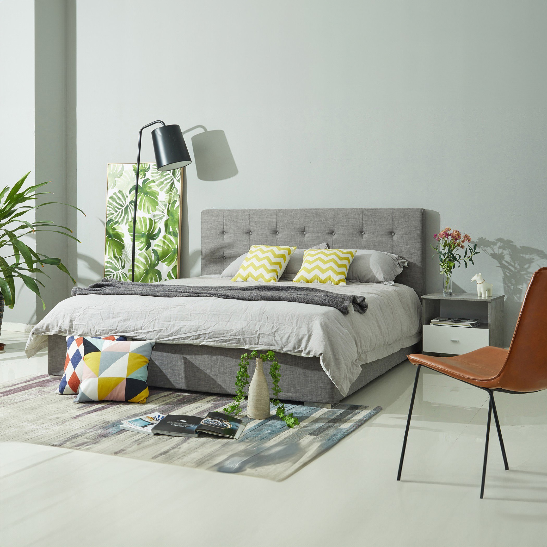Oakland Upholstered King Bed - 180x200 cm-hbxfurniture-bedsandbedsets-beds-king-image-11