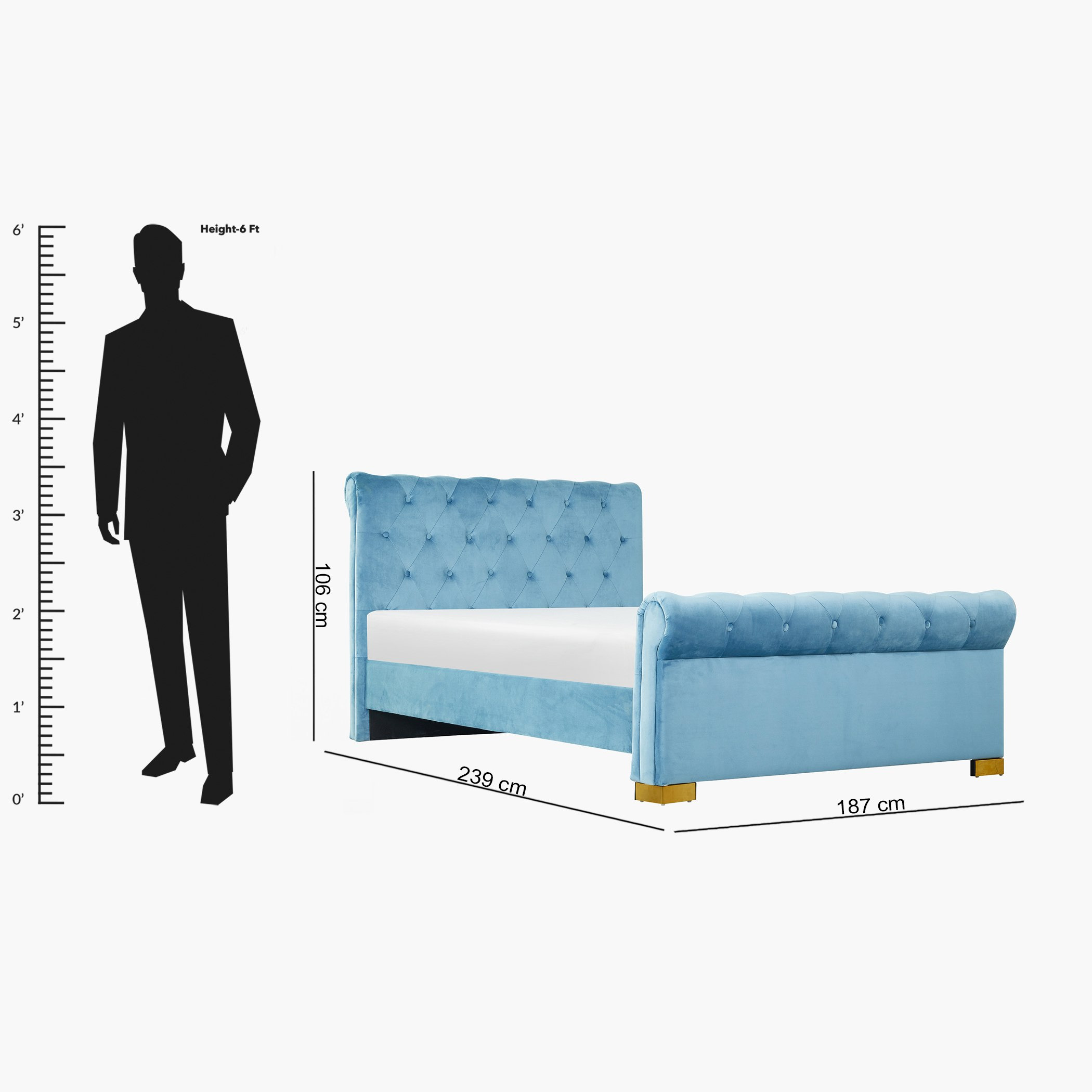 سرير مزدوج منجد من أورو - 120x200 سم-hbxfurniture-kidsroom-kidsroomsets-twin-image-9