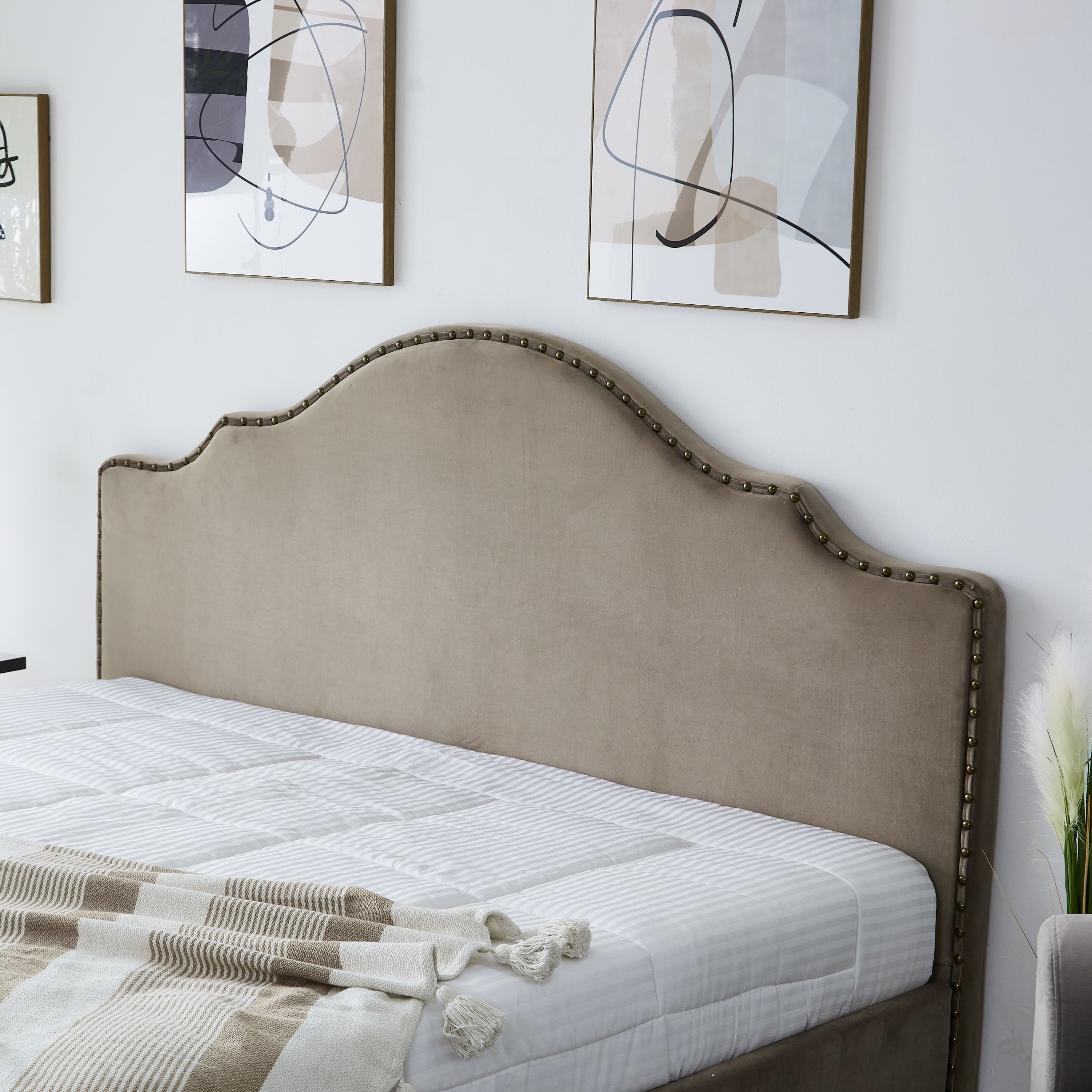 Taylor Sarah Upholstered King Headboard - 180x200 cm-hbxfurniture-bedsandbedsets-beds-image-1