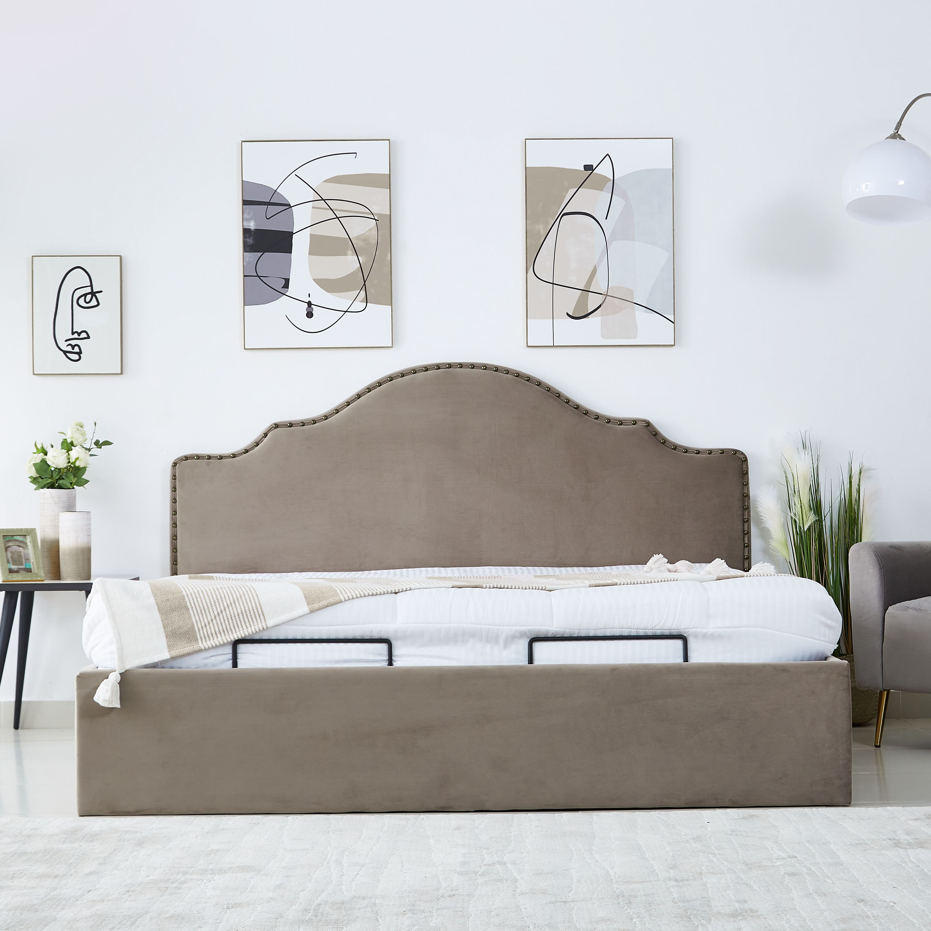 Taylor Sarah Upholstered King Headboard - 180x200 cm-hbxfurniture-bedsandbedsets-beds-image-5