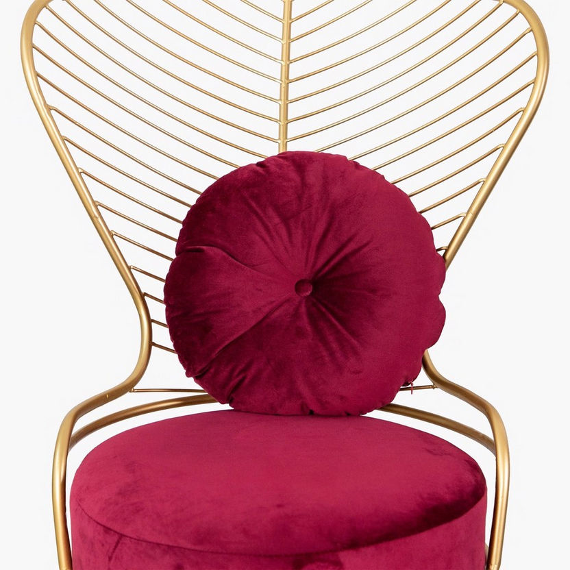 Fern Velvet Accent Chair with Cushion-Easy Chairs-image-9