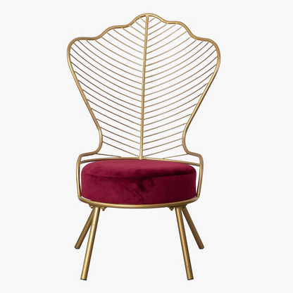 Fern Velvet Accent Chair with Cushion