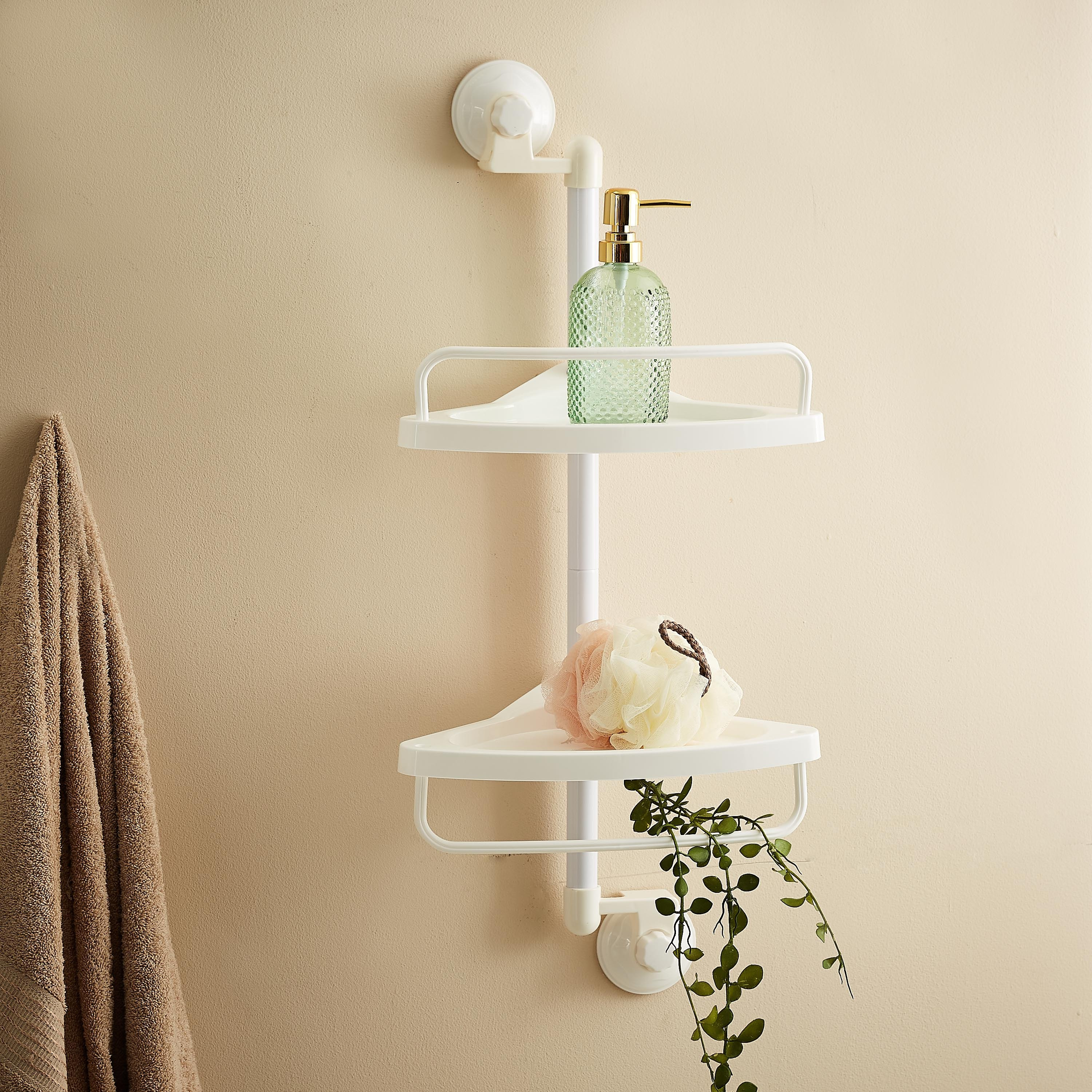 علبة ركنية بكأس شفط من فانز - 32x78 سم-hbxhomeware-hbxbathroom-image-1