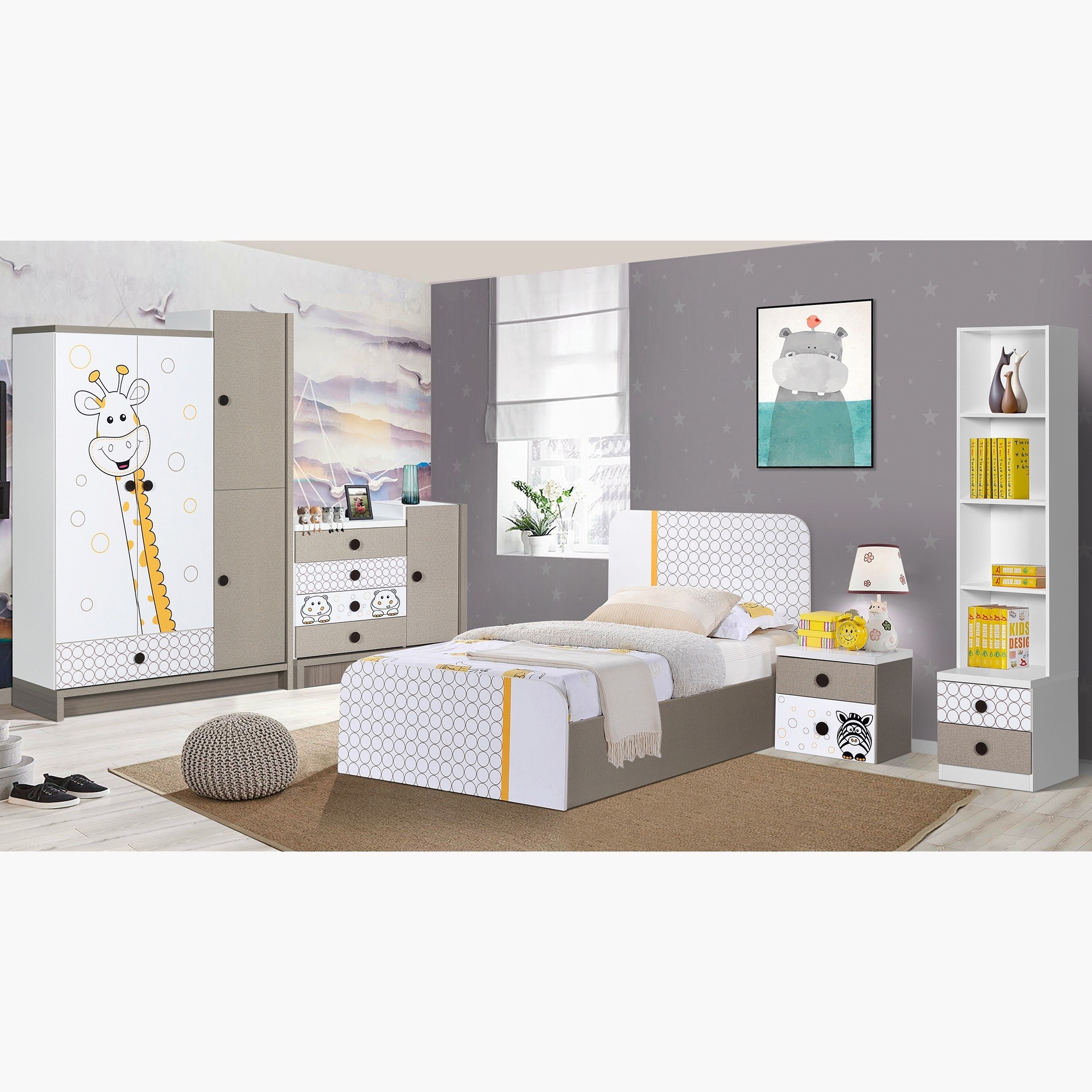 خزانة ملابس 3 أبواب مع درج - زيبورا من موڤو -hbxfurniture-wardrobes-image-6