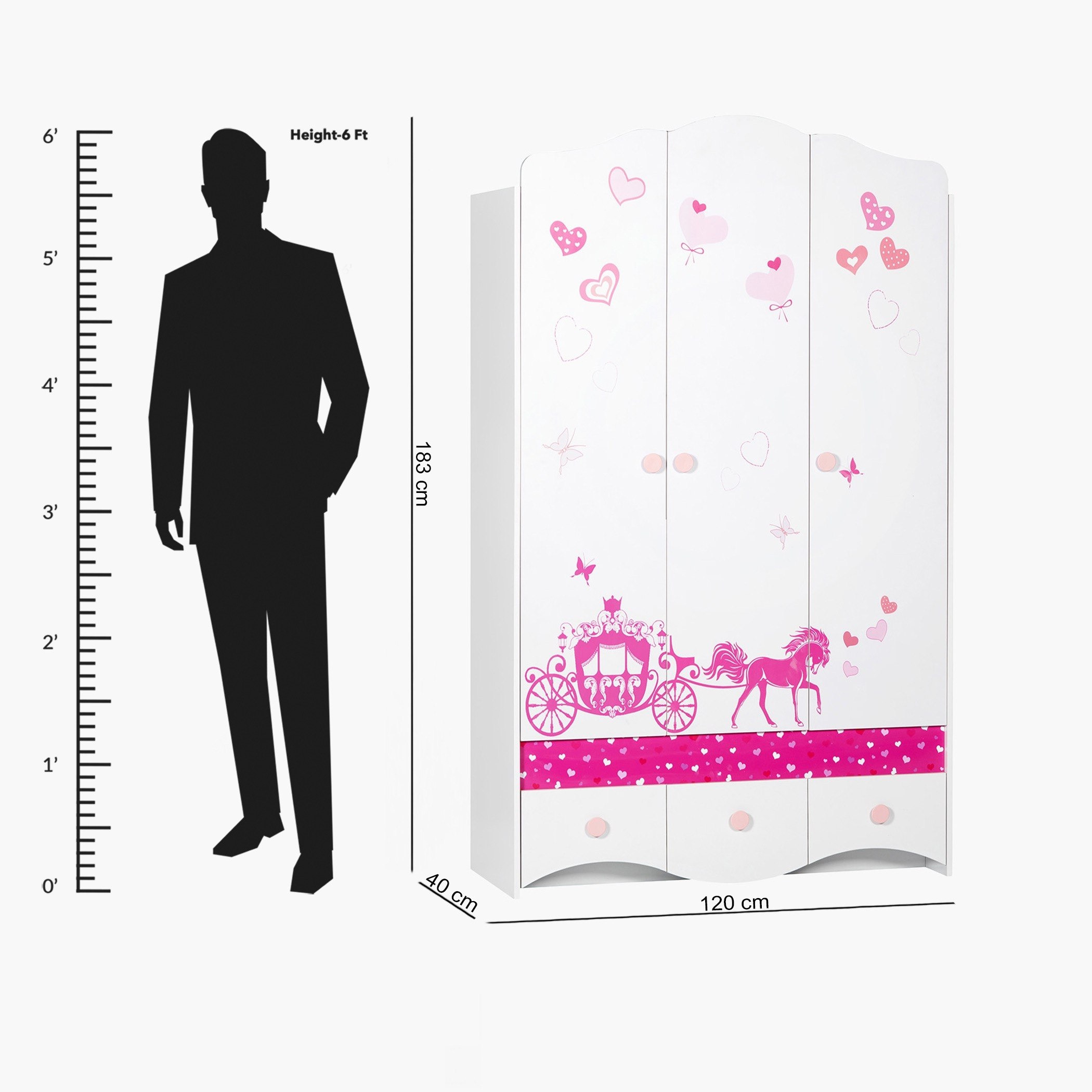 خزانة ملابس 3 أبواب و3 أدراج من برنسيس-hbxfurniture-wardrobes-image-9